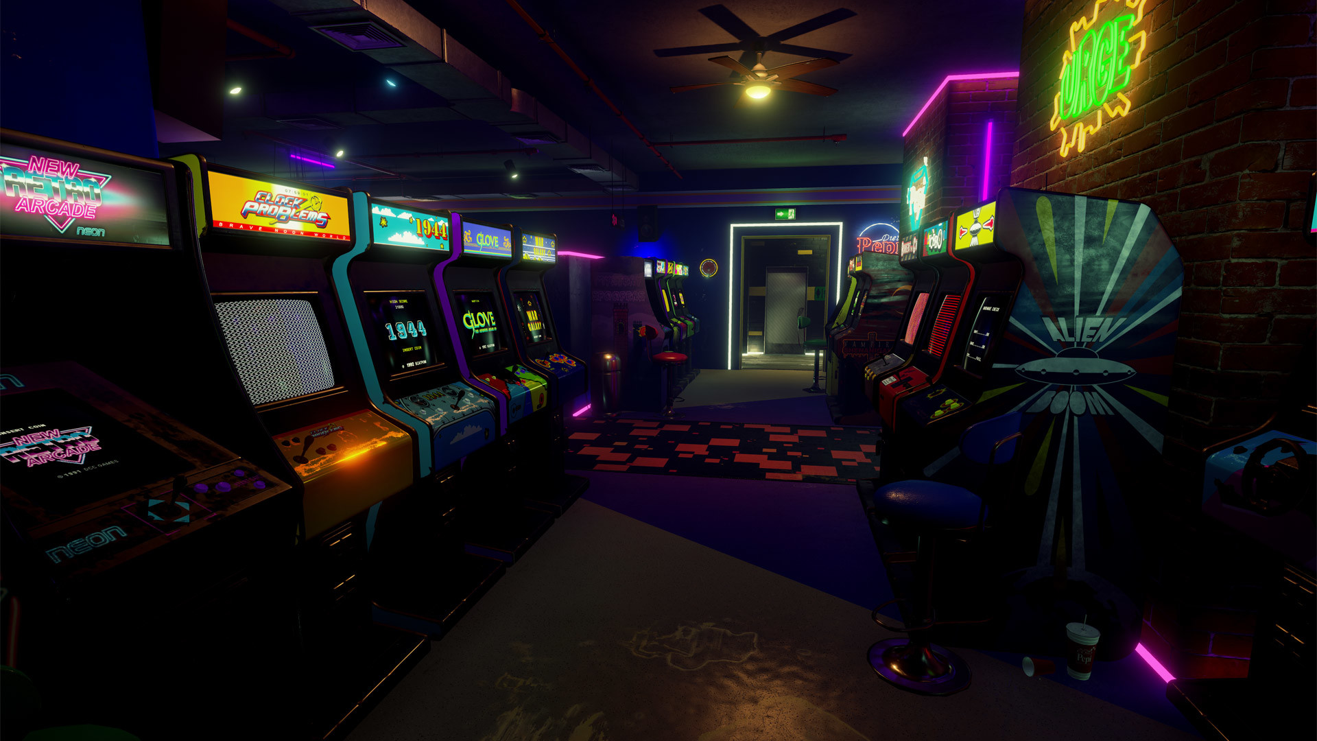 New retro arcade neon launch 7