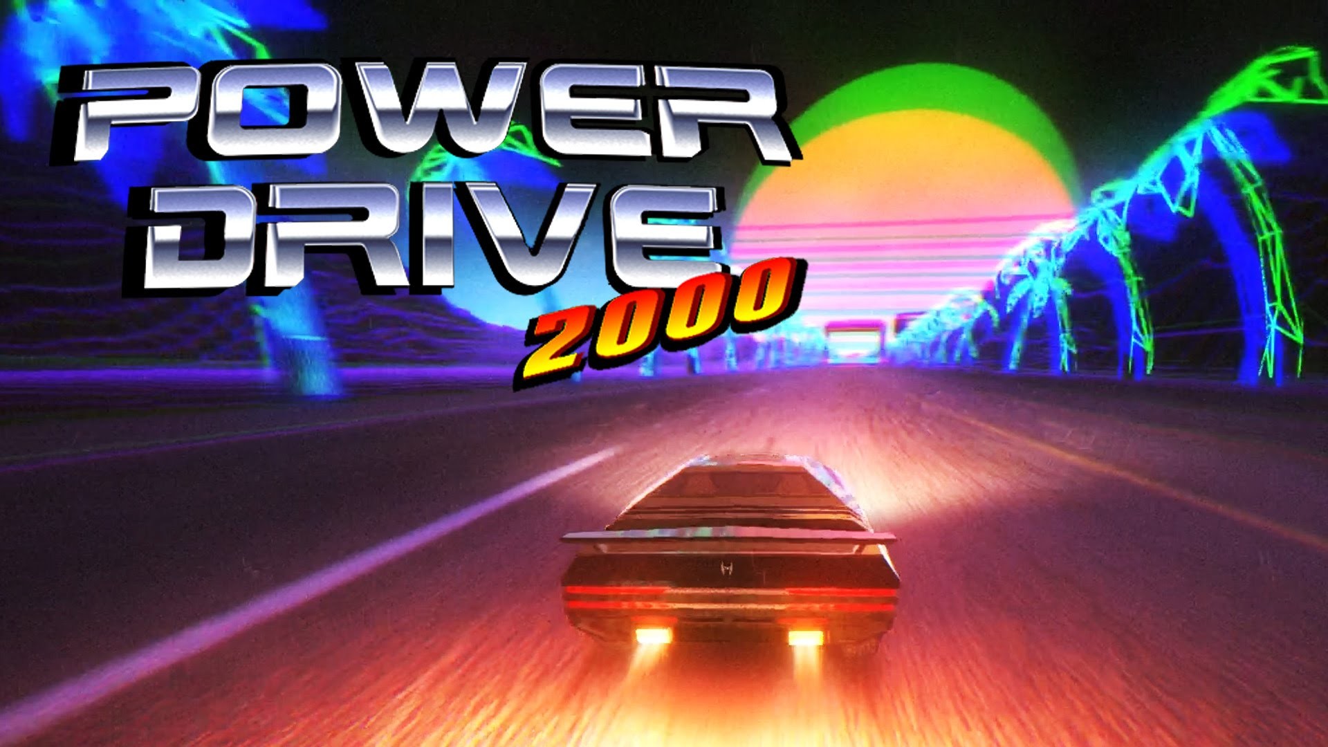 Power Drive 2000 Pre Alpha – Retro 80s Arcade Racer – Tron Meets Knight Rider – YouTube