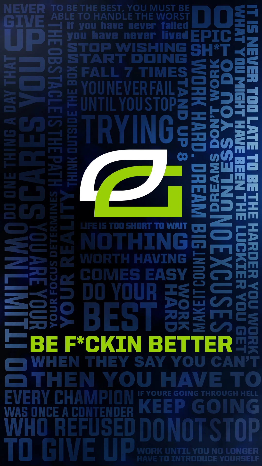 OpTic Xobe on Twitter: "Phone wallpaper for @OpTicGaming! Main quote by the  one and only @OpTic_Crimsix Hope you guys like it!
