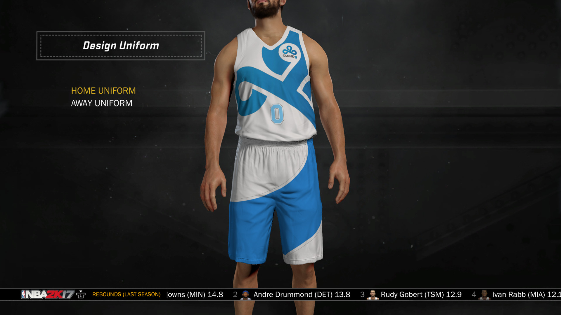 LoLCloud 9 jerseys made in NBA2k17, taken from /r/lol …