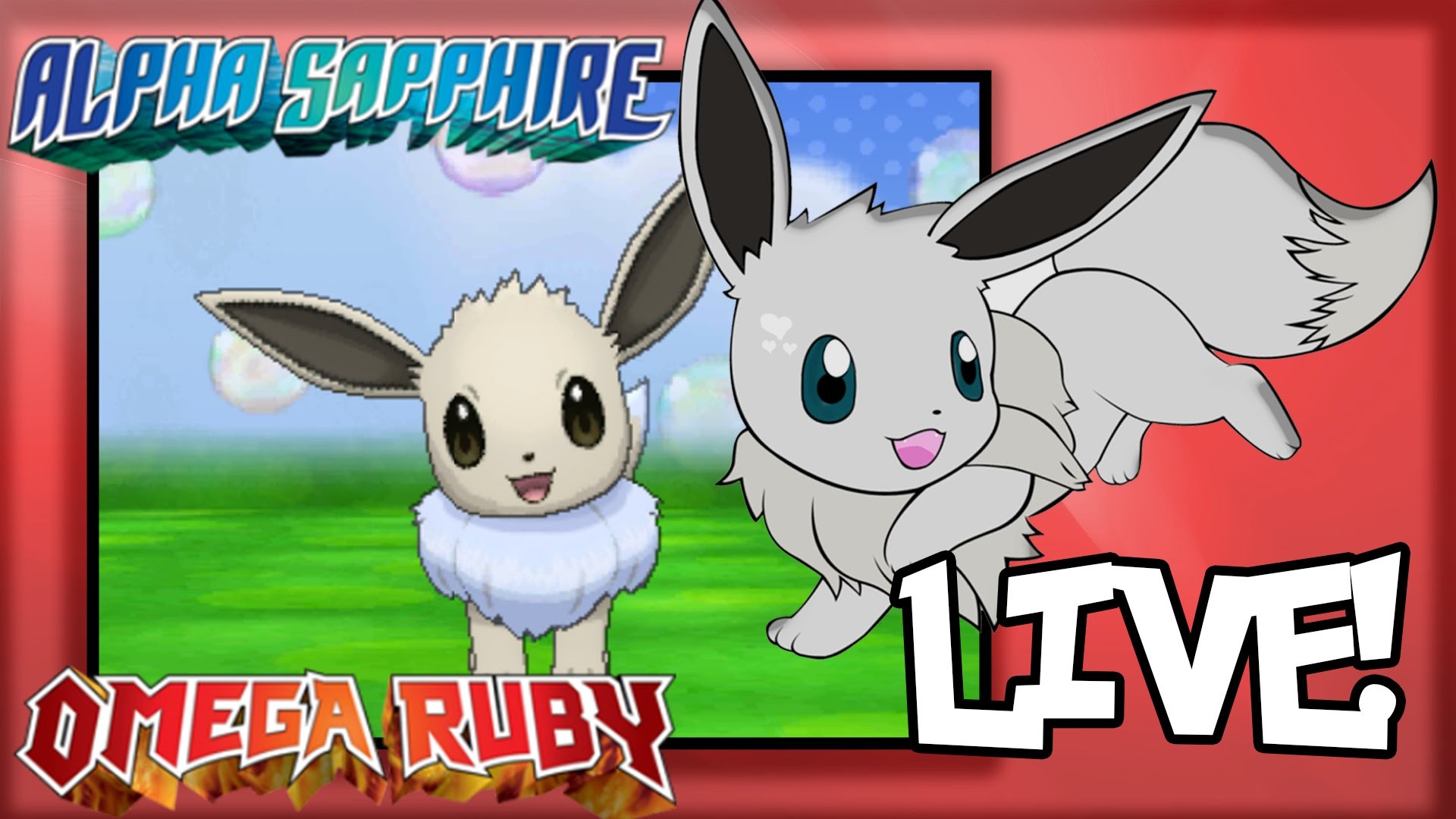 Live Shiny Eevee after Chain of 105 Omega Ruby and Alpha Sapphire – YouTube