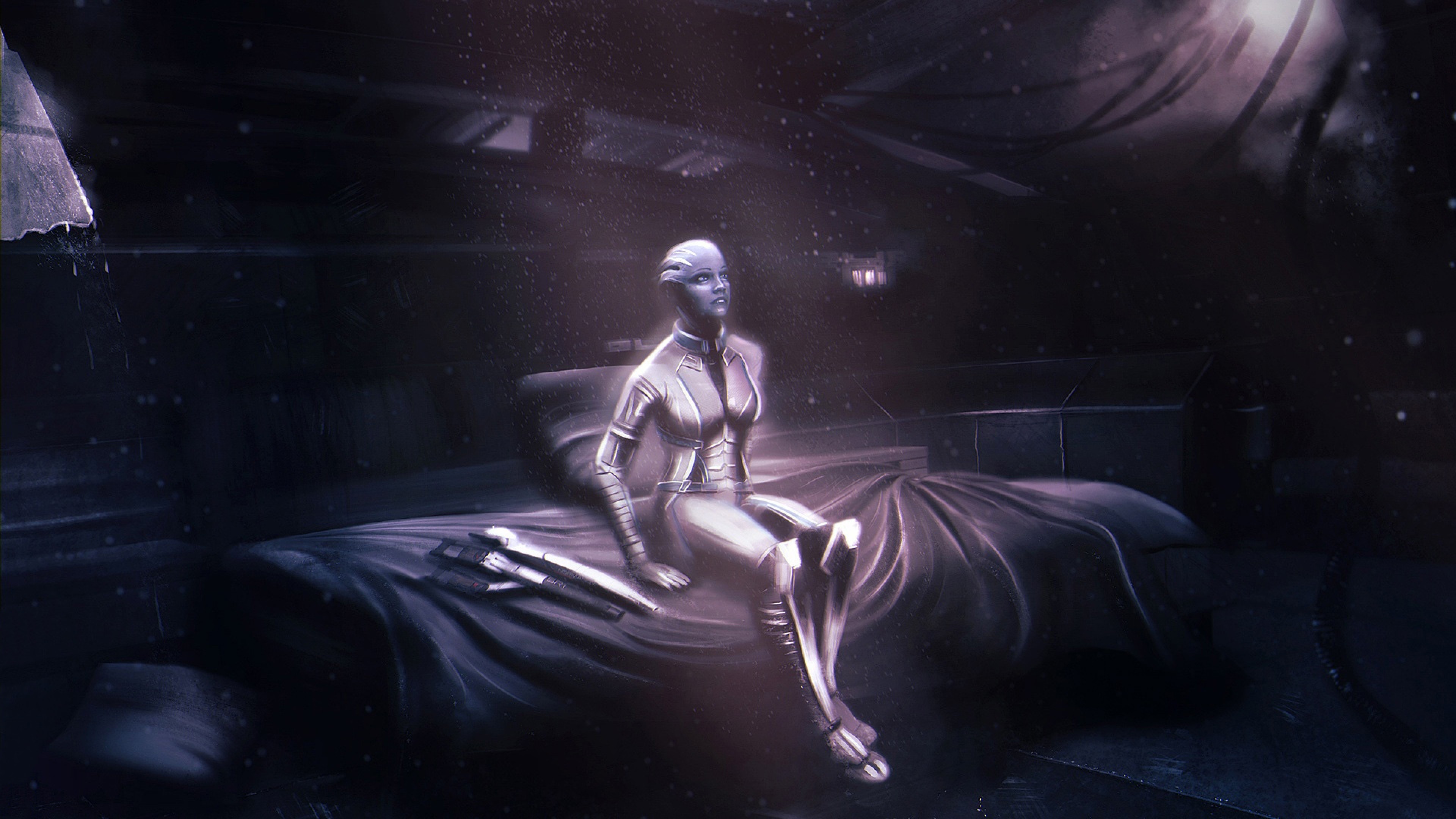 Preview wallpaper mass effect, asari, character 3840×2160