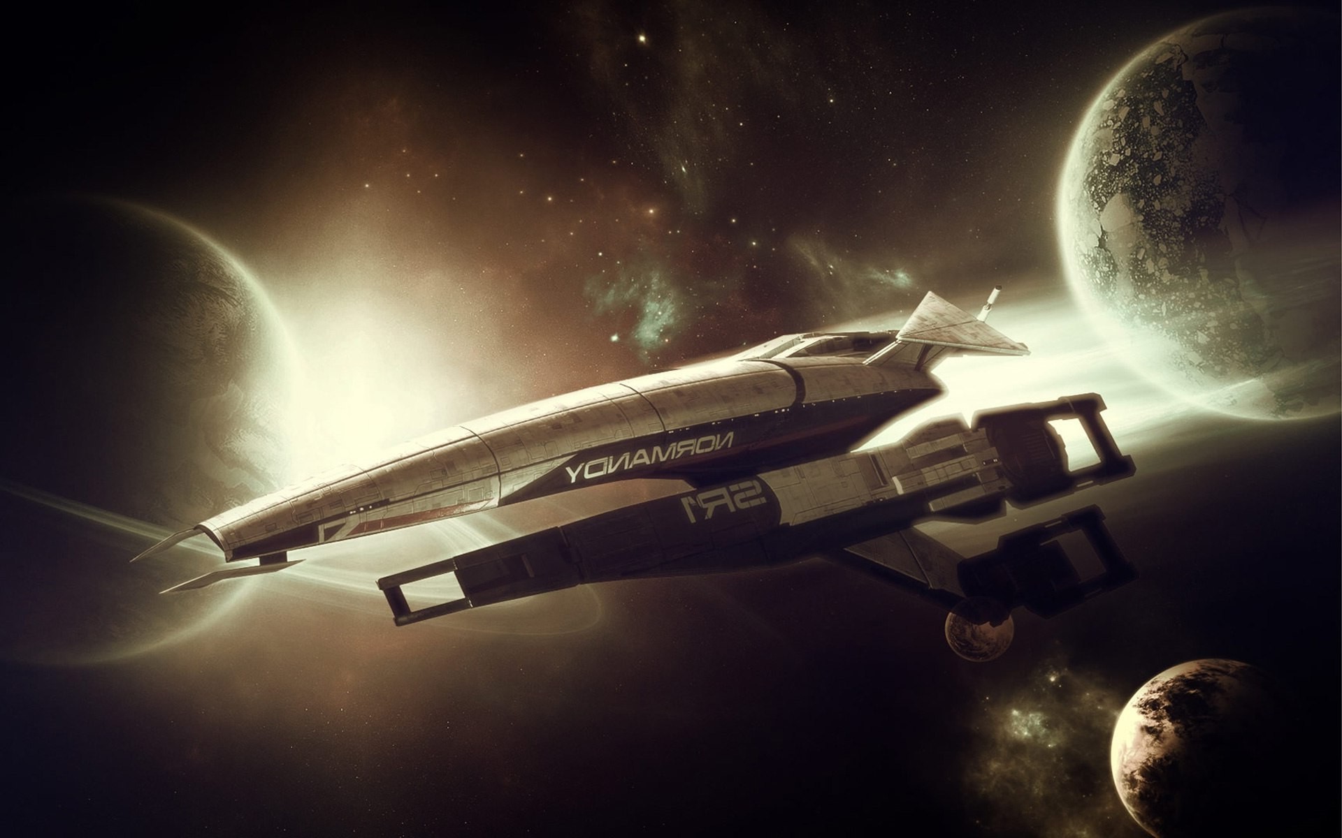 Spaceship, Space Station, Normandy Sr 1, Mass Effect Wallpapers HD / Desktop and Mobile Backgrounds