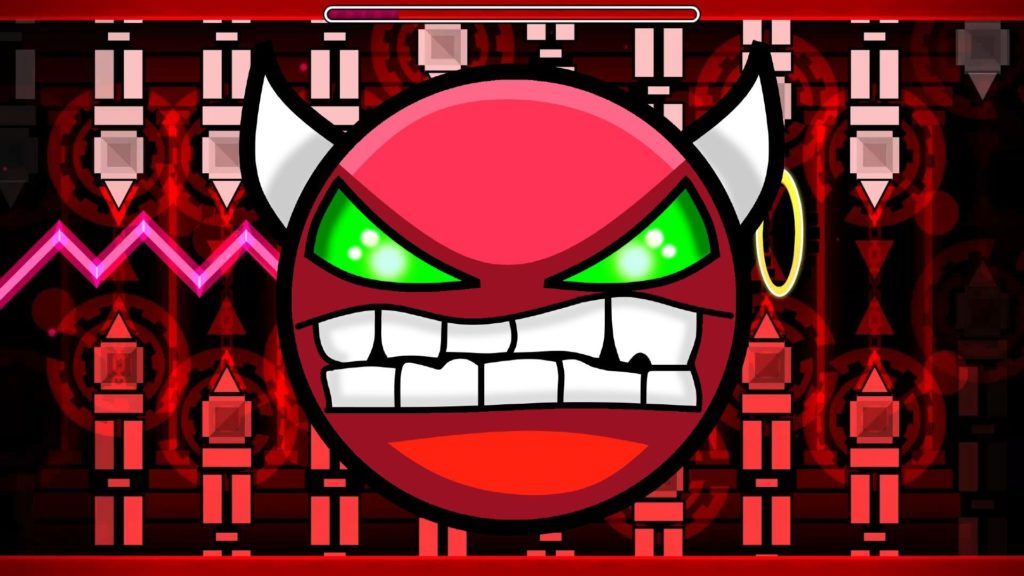 geometry dash background red