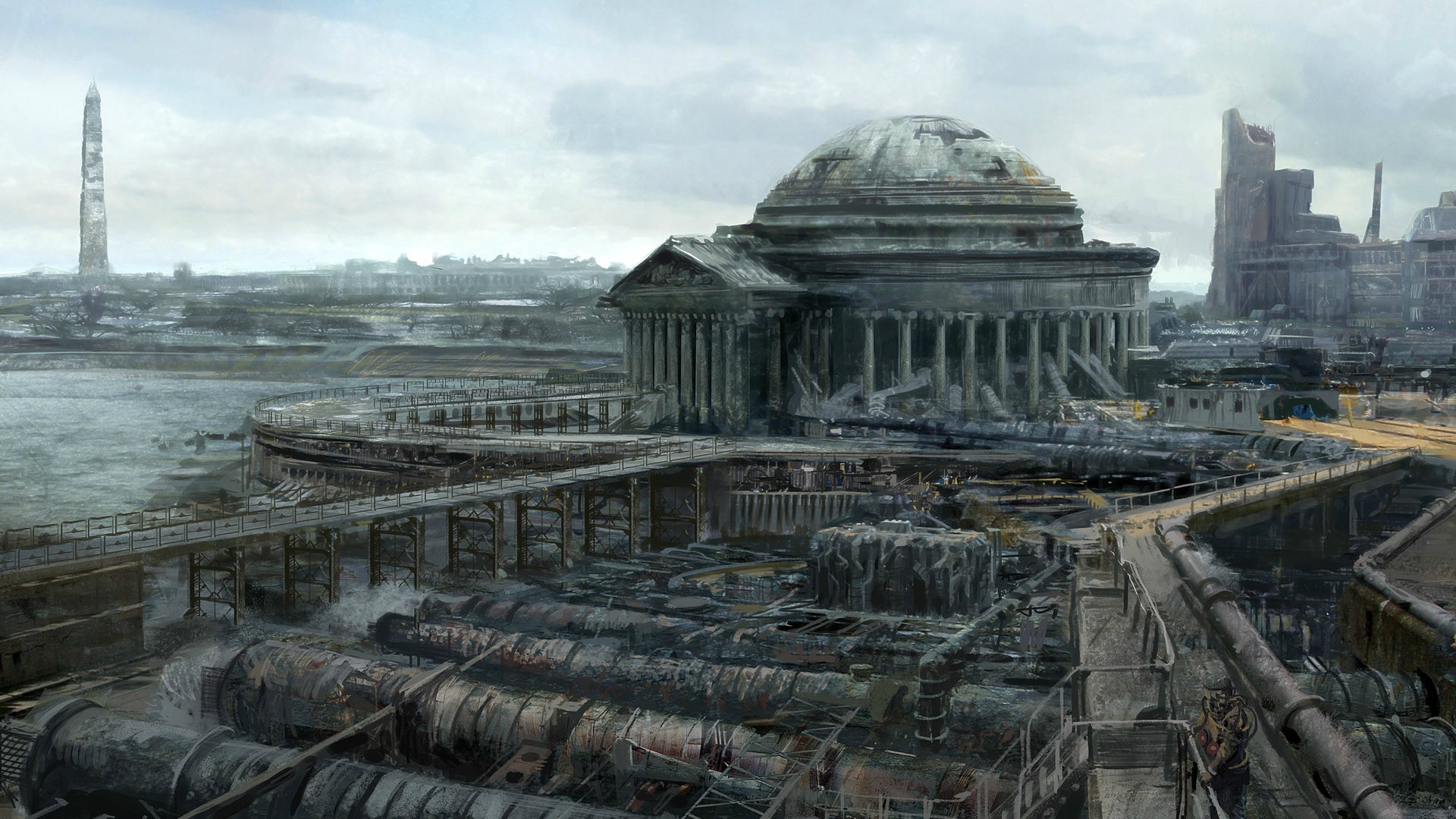 Fallout-3-concept-art-of-the-Jefferson-memorial-