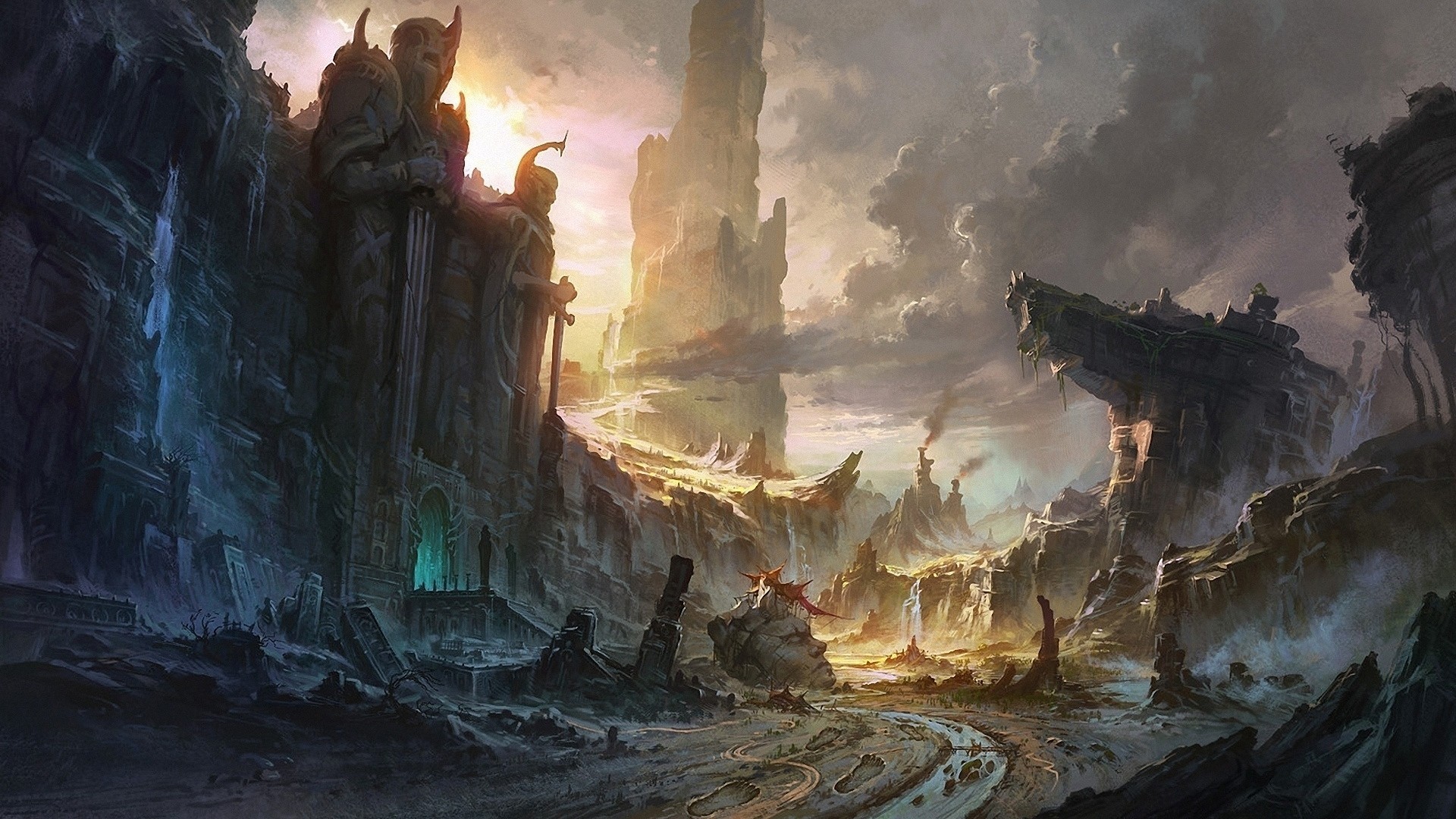 General fantasy art landscape artwork Summoners Rift