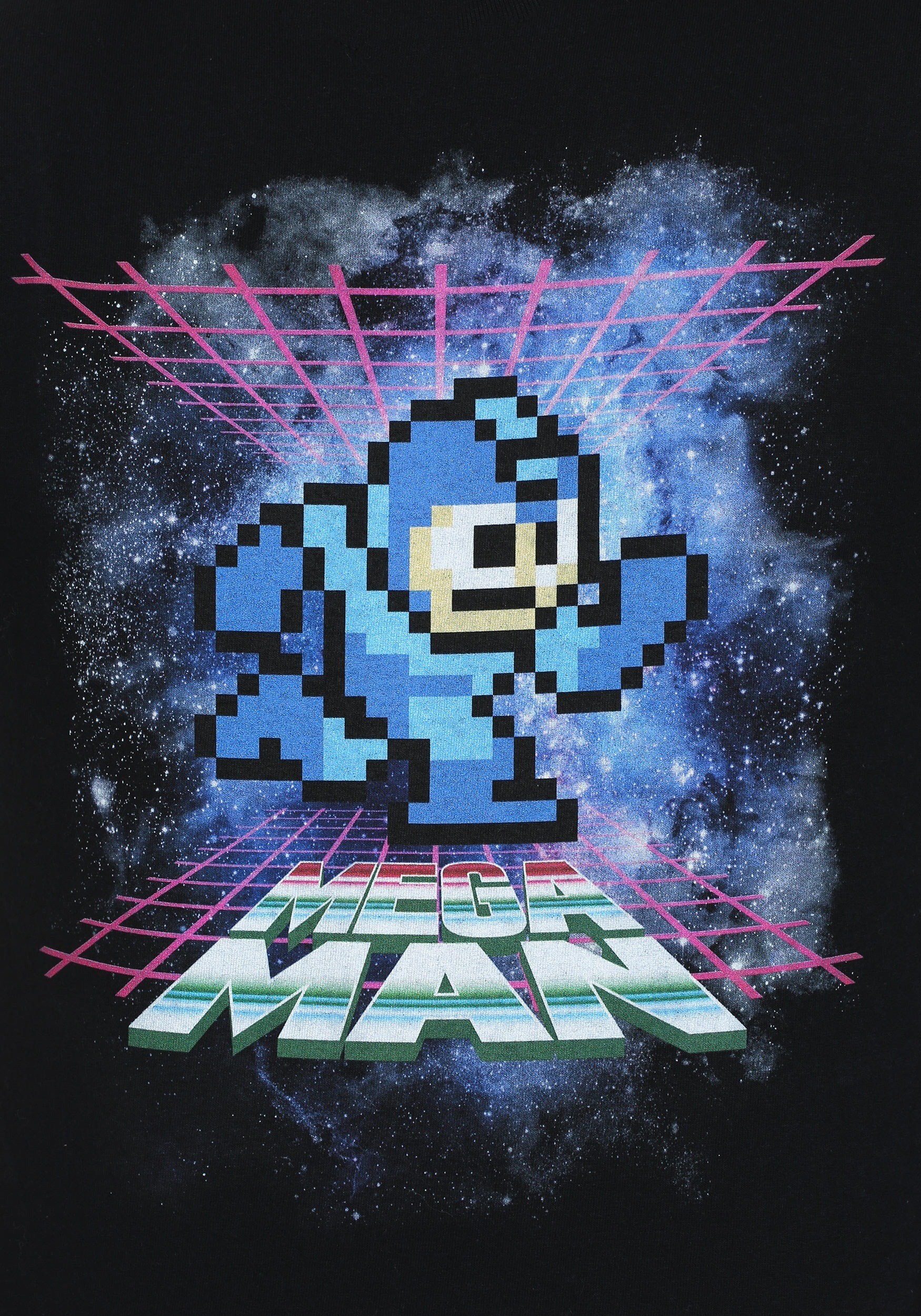 Mega Man Cosmic Background Mens T Shirt2