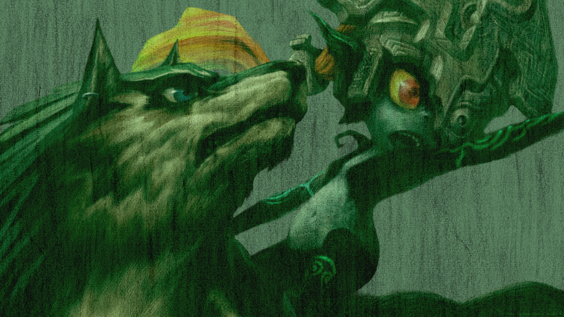 … Twilight Princess 10th – Wolf Link and Midna by ConnorRentz