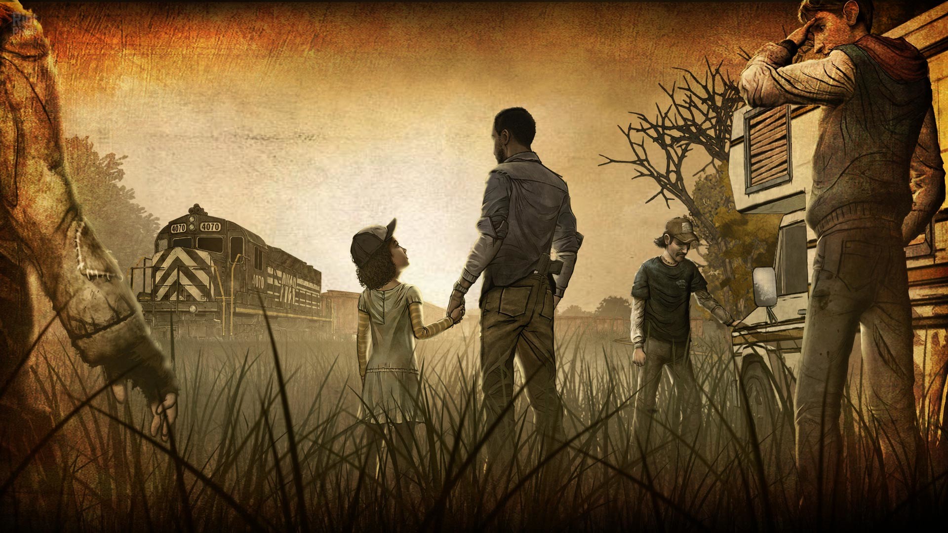 Walking dead game wallpaper – happy with game