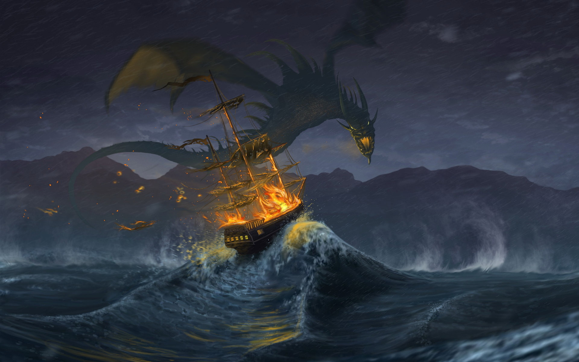 Fantasy Dragon Wallpapers Biography Signeduponawhim said Dragons nameKereros, Scyrthorn, or Warloth Colourash grey and