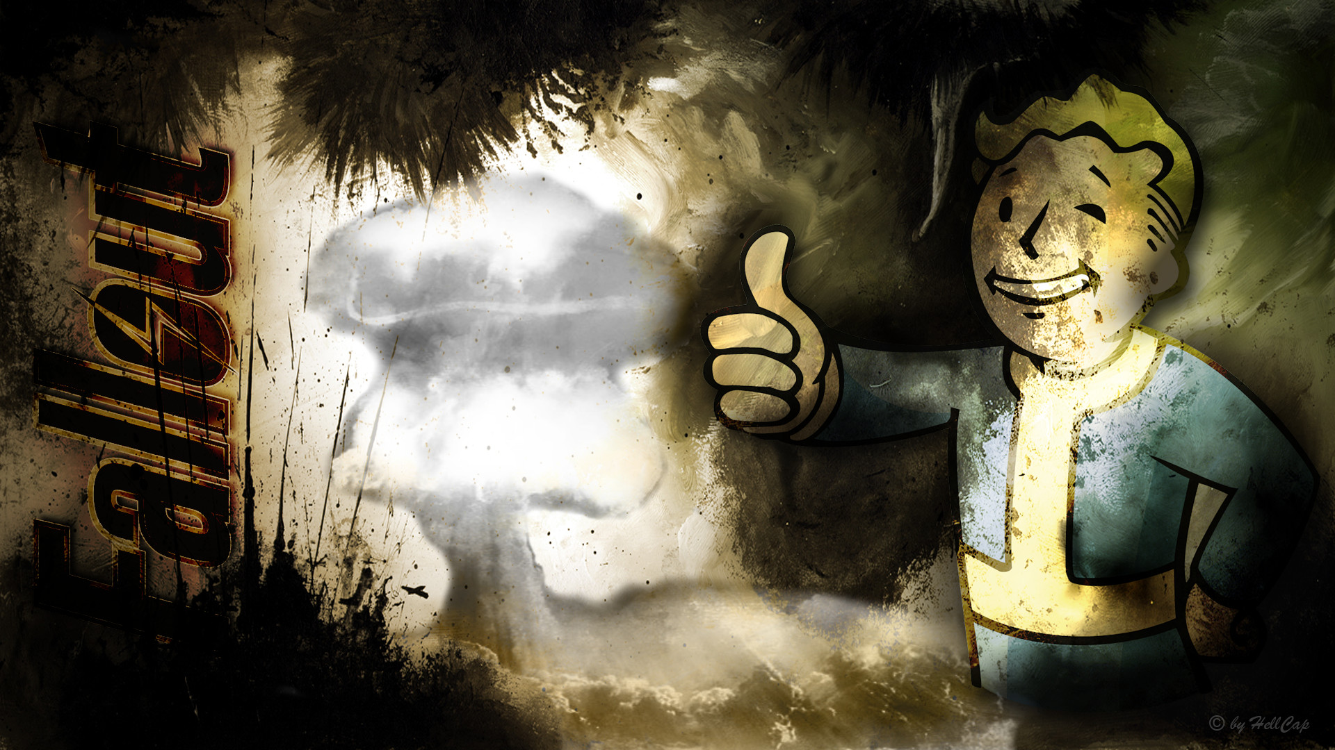 Fallout – Vault Boy Wallpaper by netbase