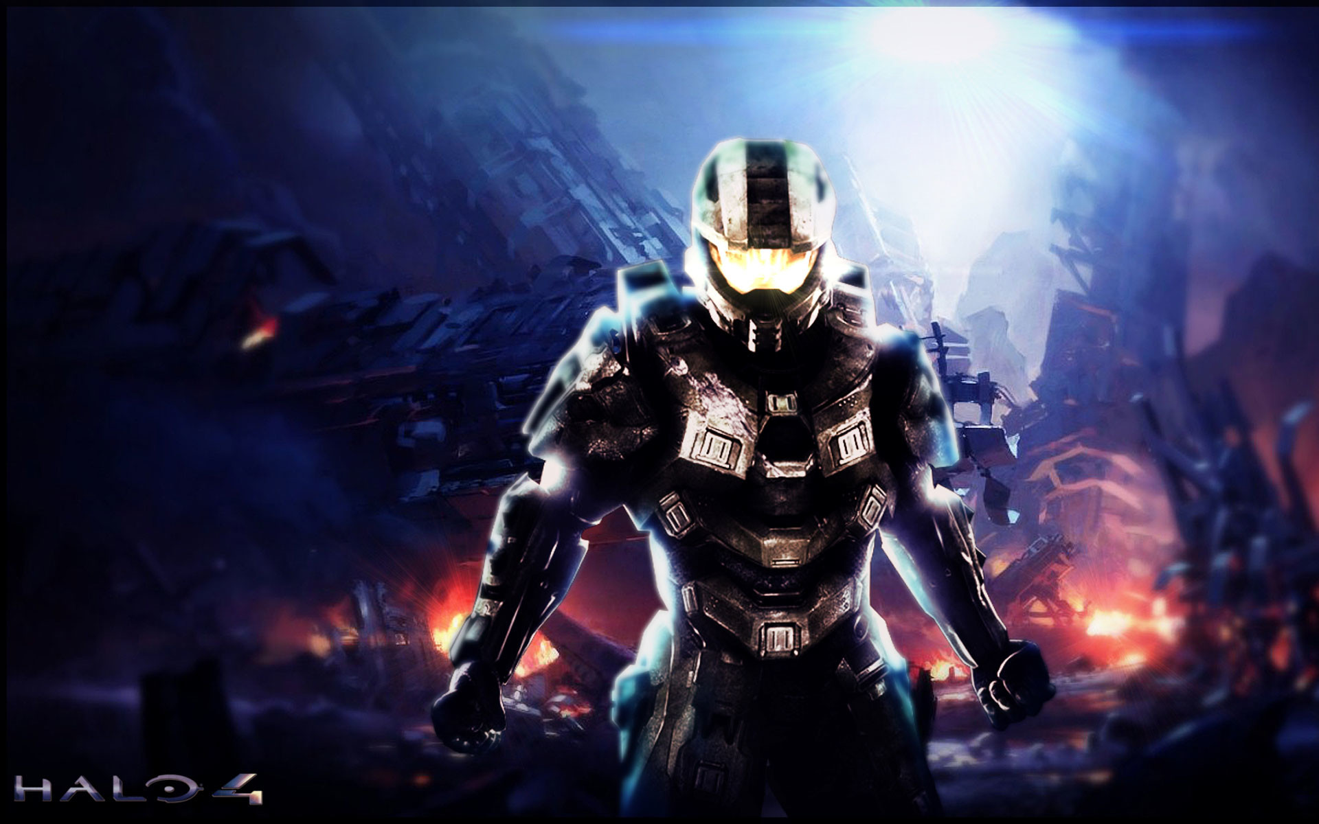 halo 4 wallpaper – red – blue