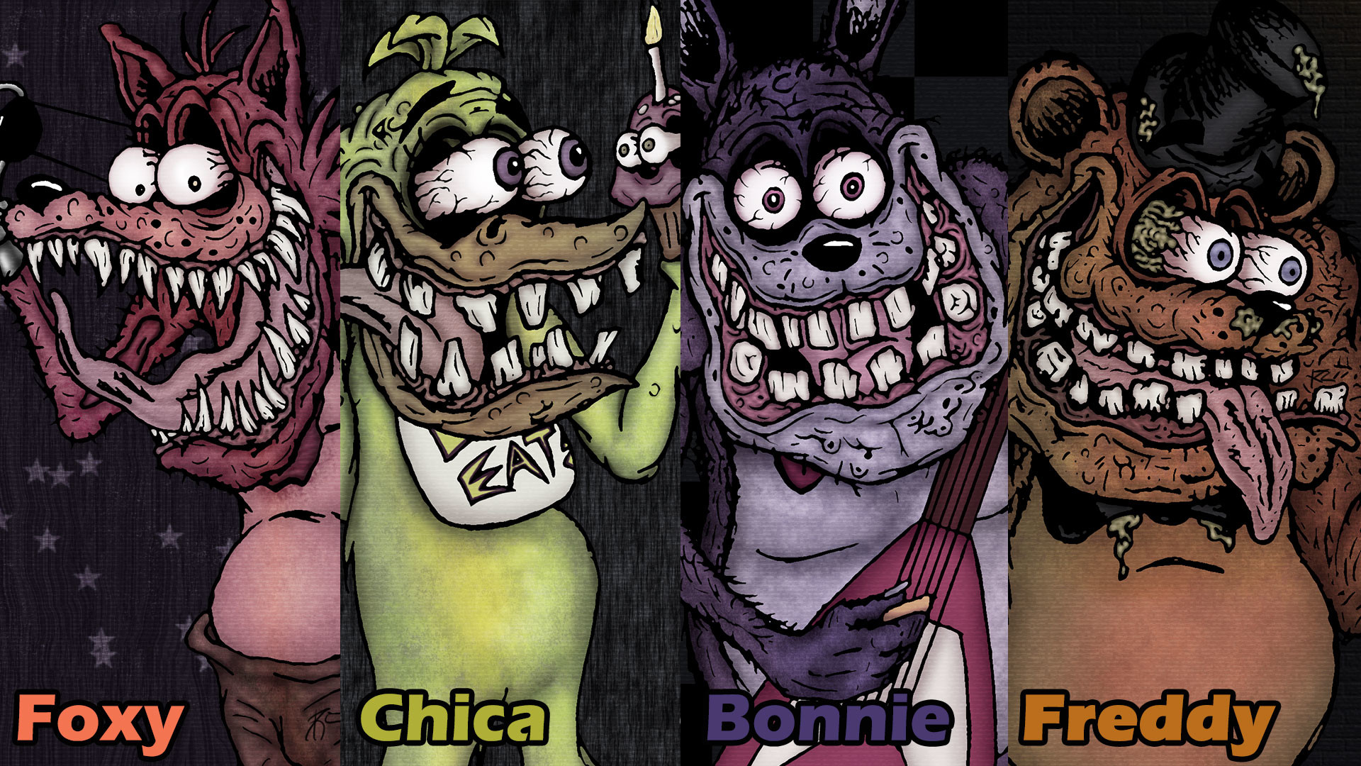 … Five Nights at Freddy – Ed Roth Style (Wallpaper) by SestrenNK