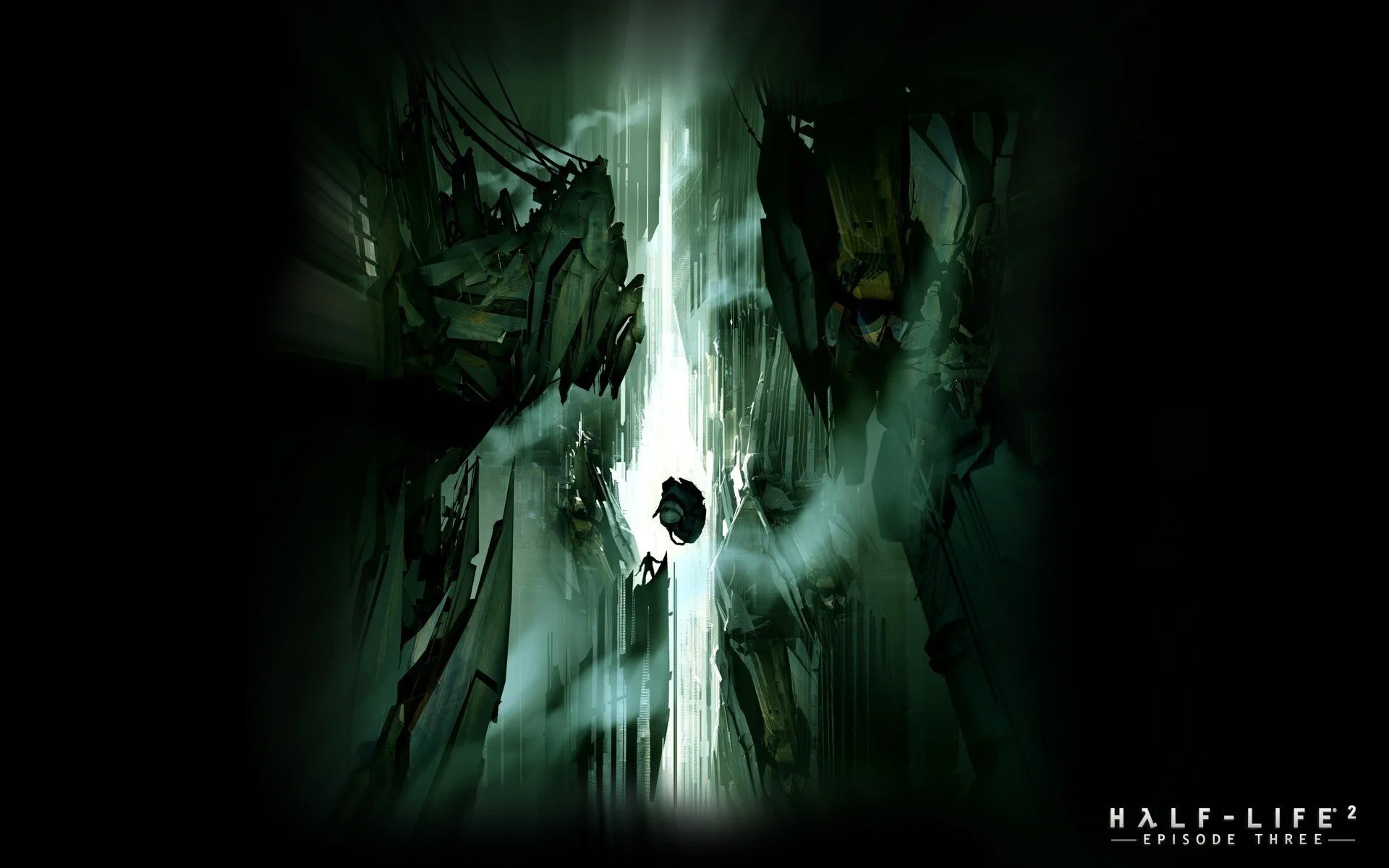 Black mesa halflife artwork cavern darkness wallpaper