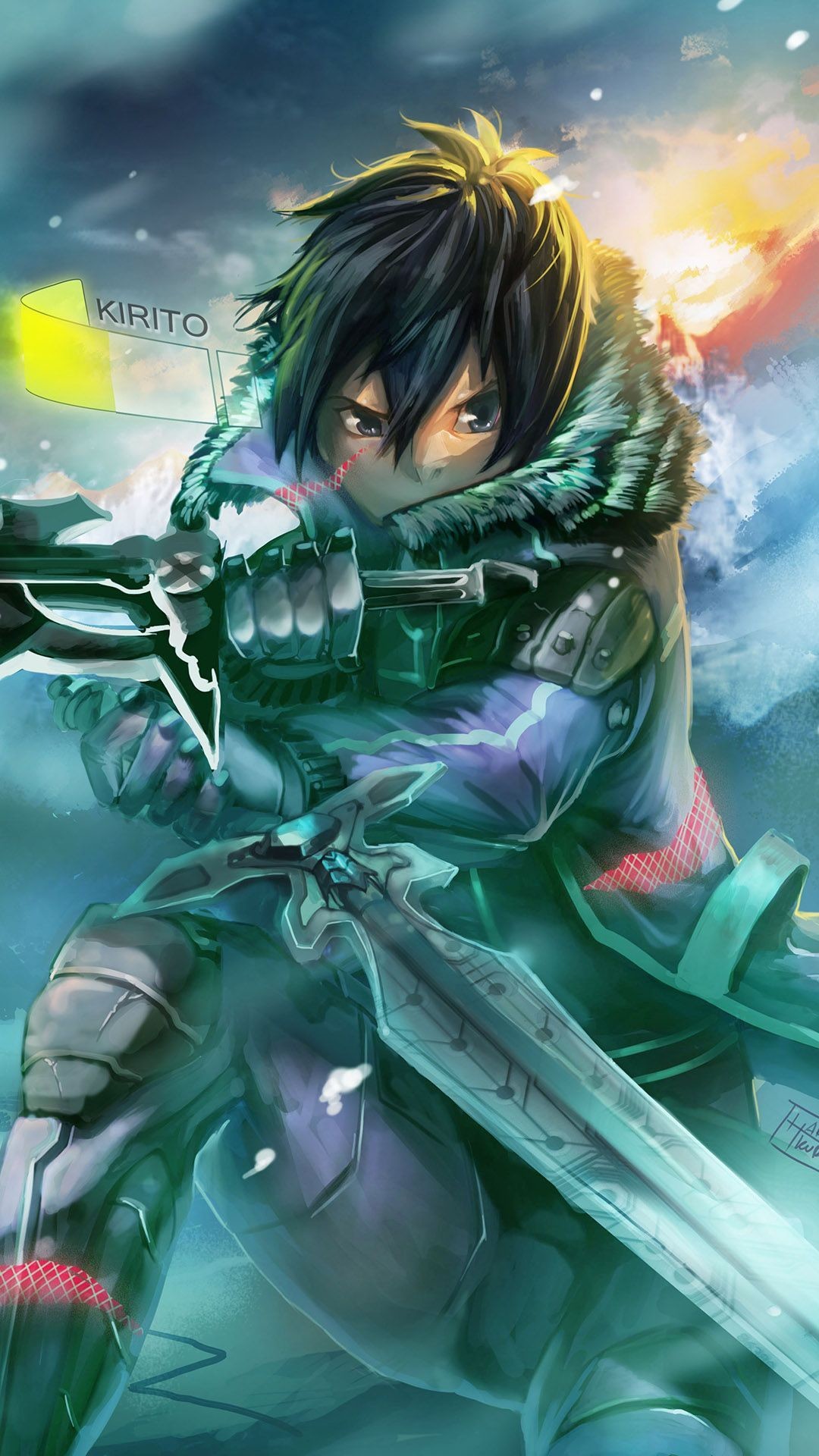 Kirito – Sword Art Online Anime mobile wallpaper