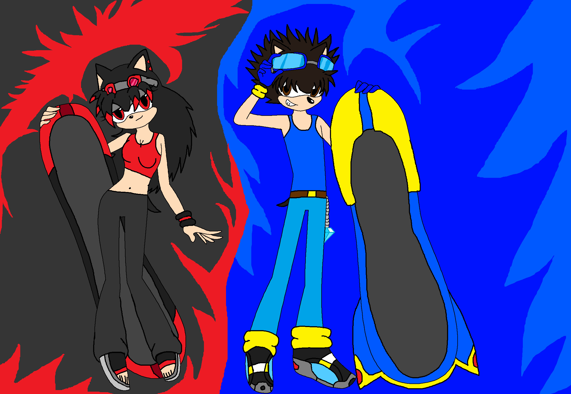 … Matheus and Shady In Sonic Riders by msfenix25