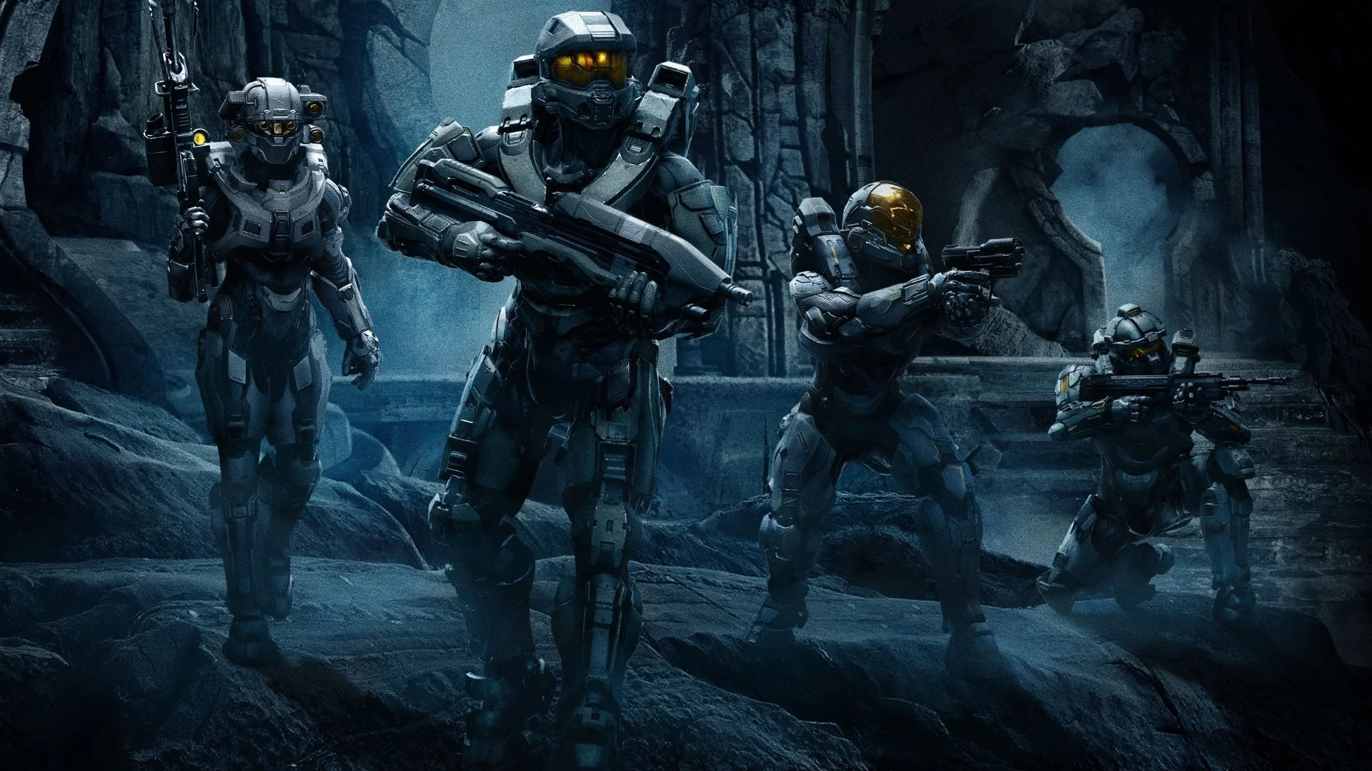 The 3rd wallpaper is with Halo 5 Guardians Team Chief
