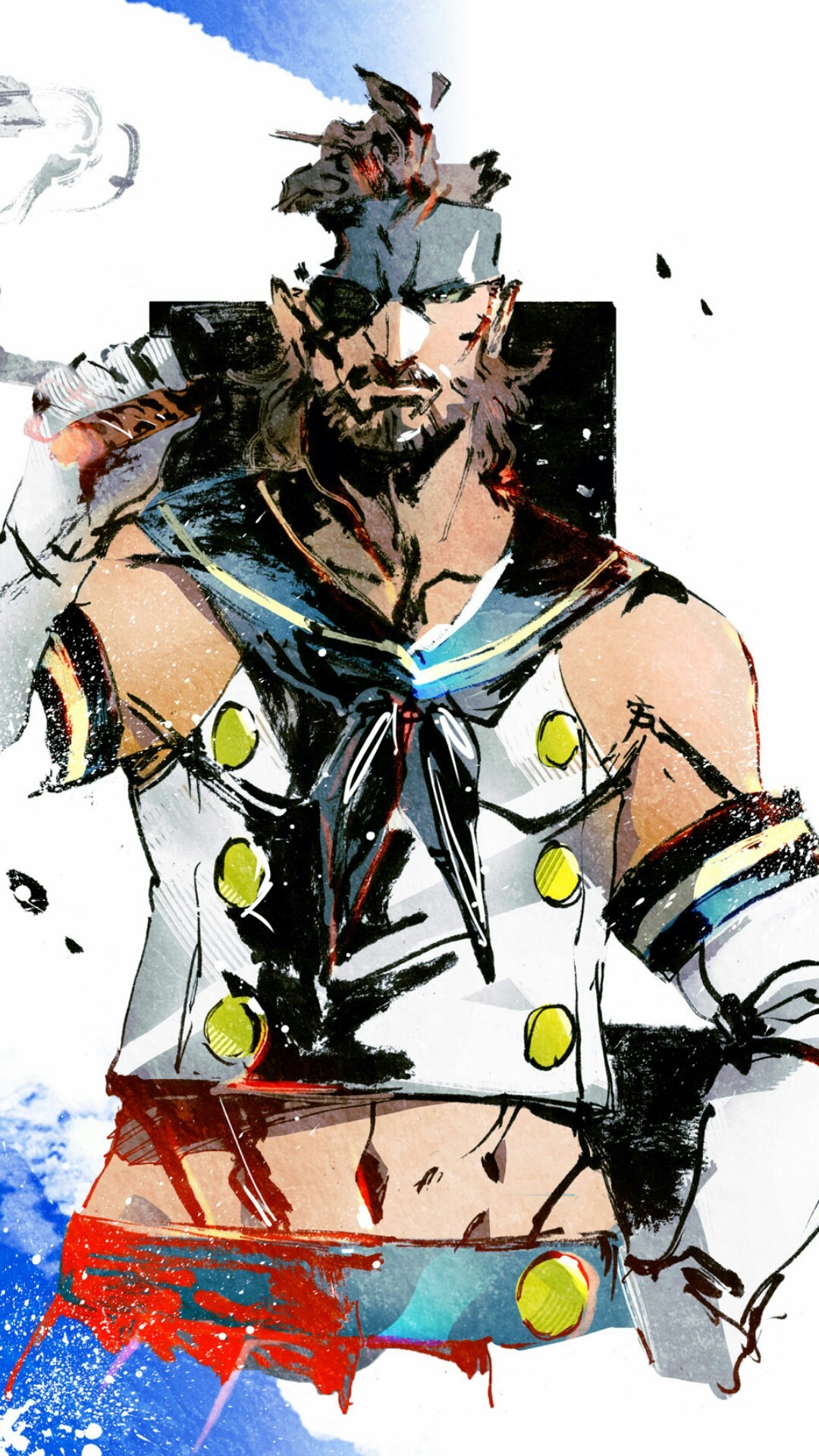 Big Boss in a sailor outfit