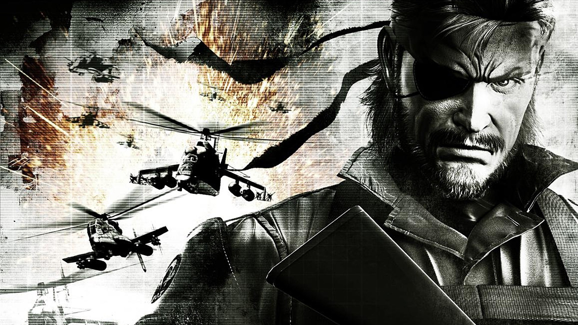 Wallpaper metal gear solid, man, character, helicopters