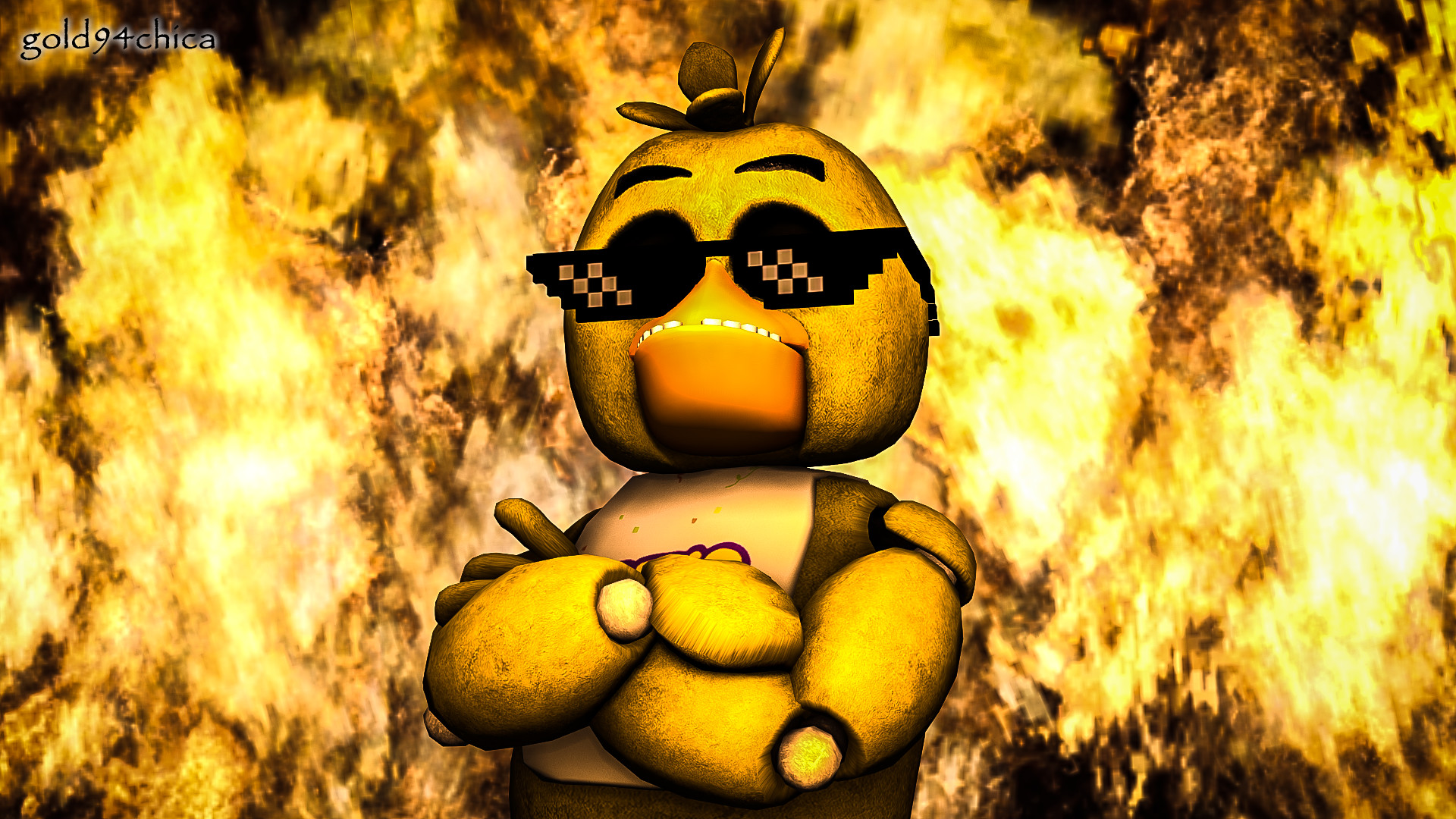 Cool Chics dont look at explosionsSFM Wallpaper by gold94chica