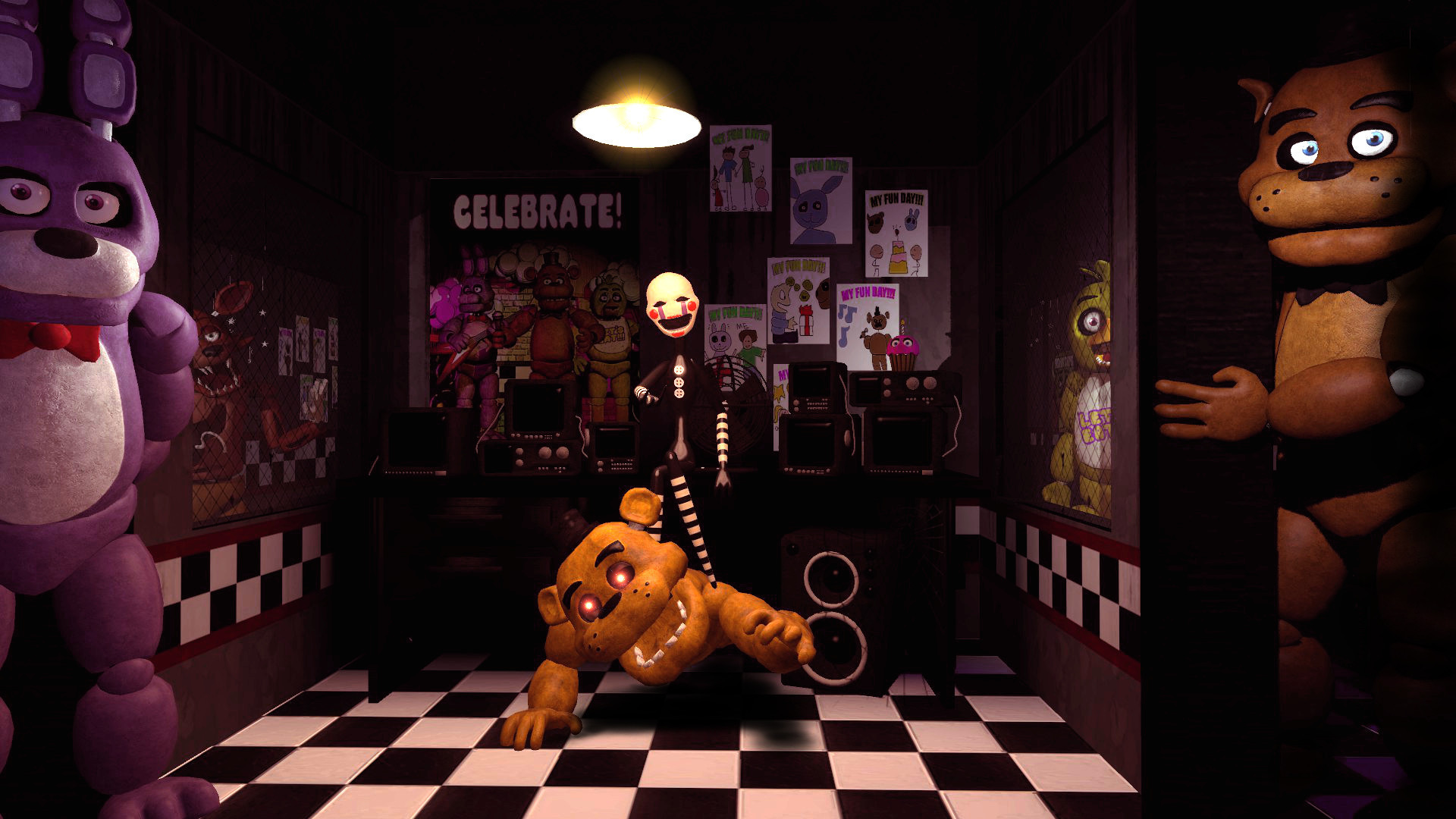 Fnaf wallpaper 1920 x 1080 by myszka11o watch fan art wallpaper games