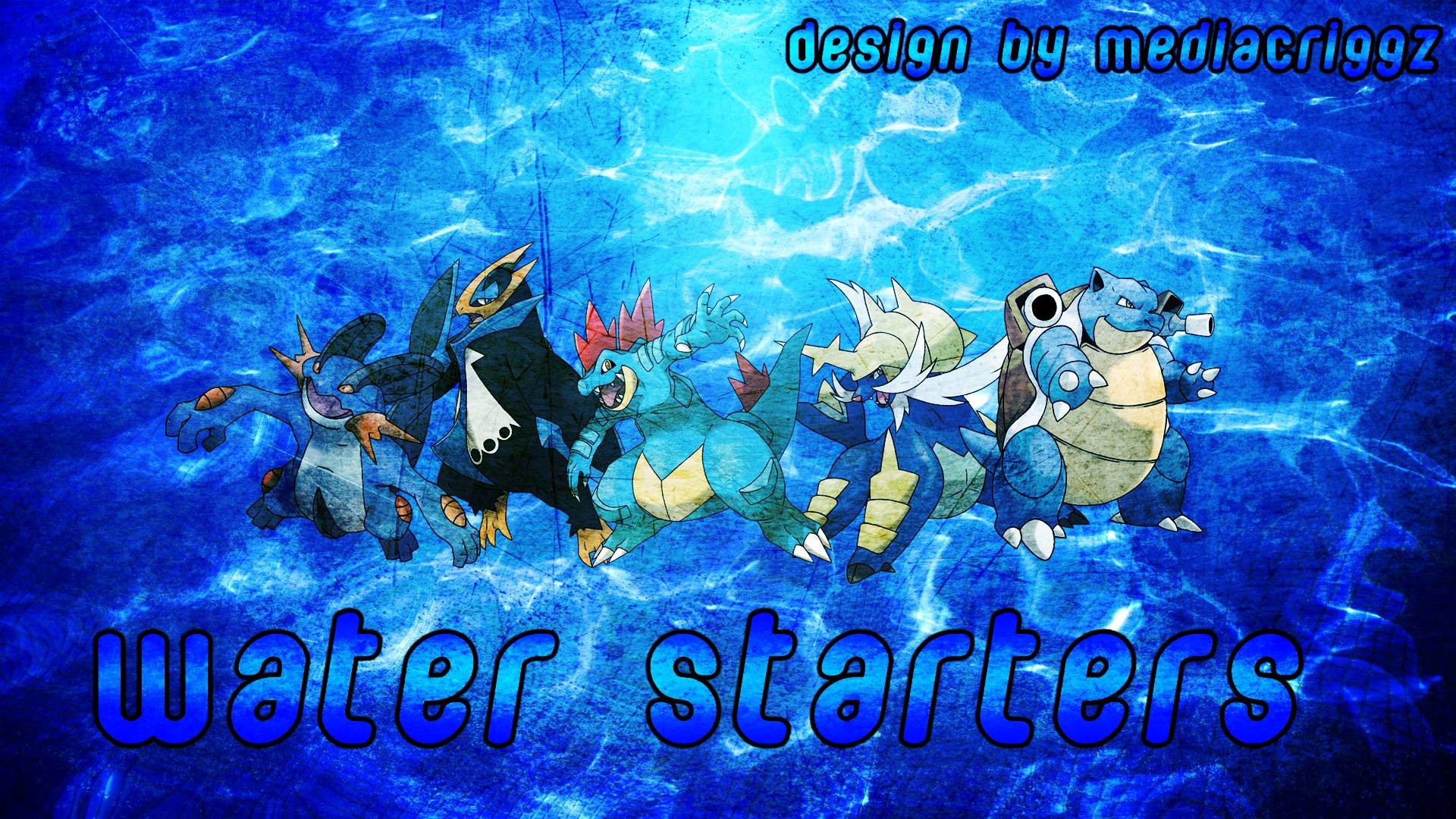 Pokemon Water Starters Wallpaper by MediaCriggz on DeviantArt