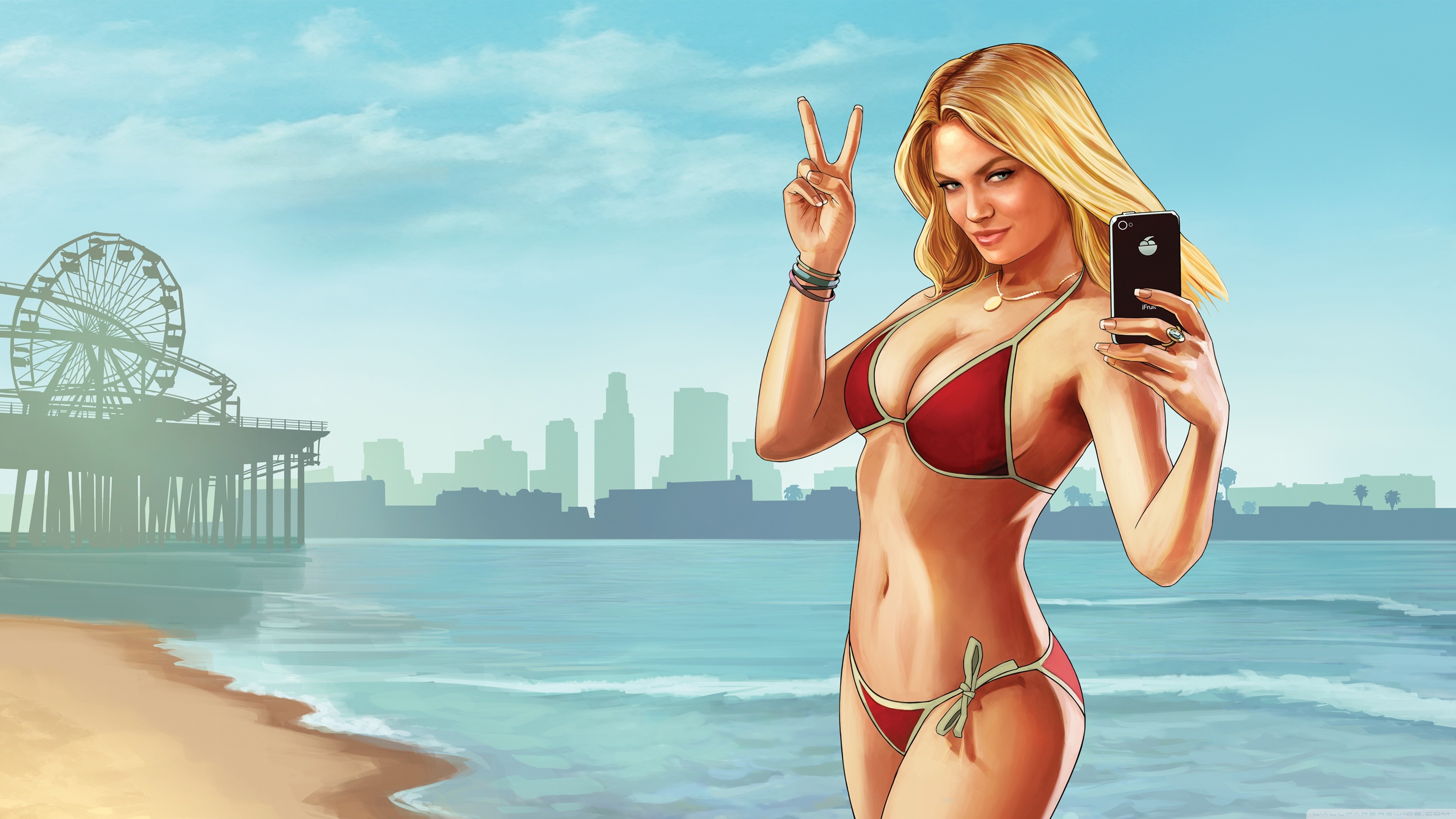 Grand Theft Auto V Beach Weather HD Wide Wallpaper for Widescreen