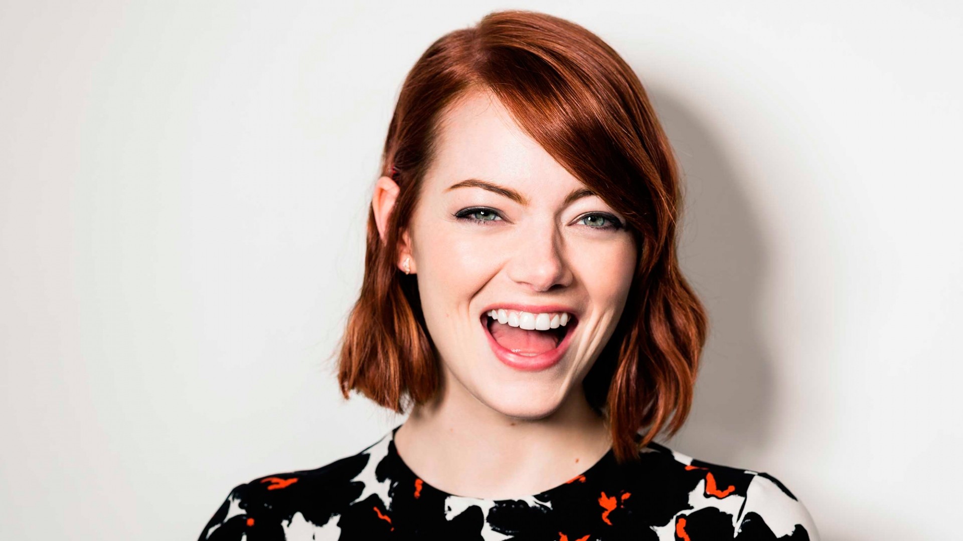 Preview wallpaper emma stone, joy, smile, face, deadline 1920×1080