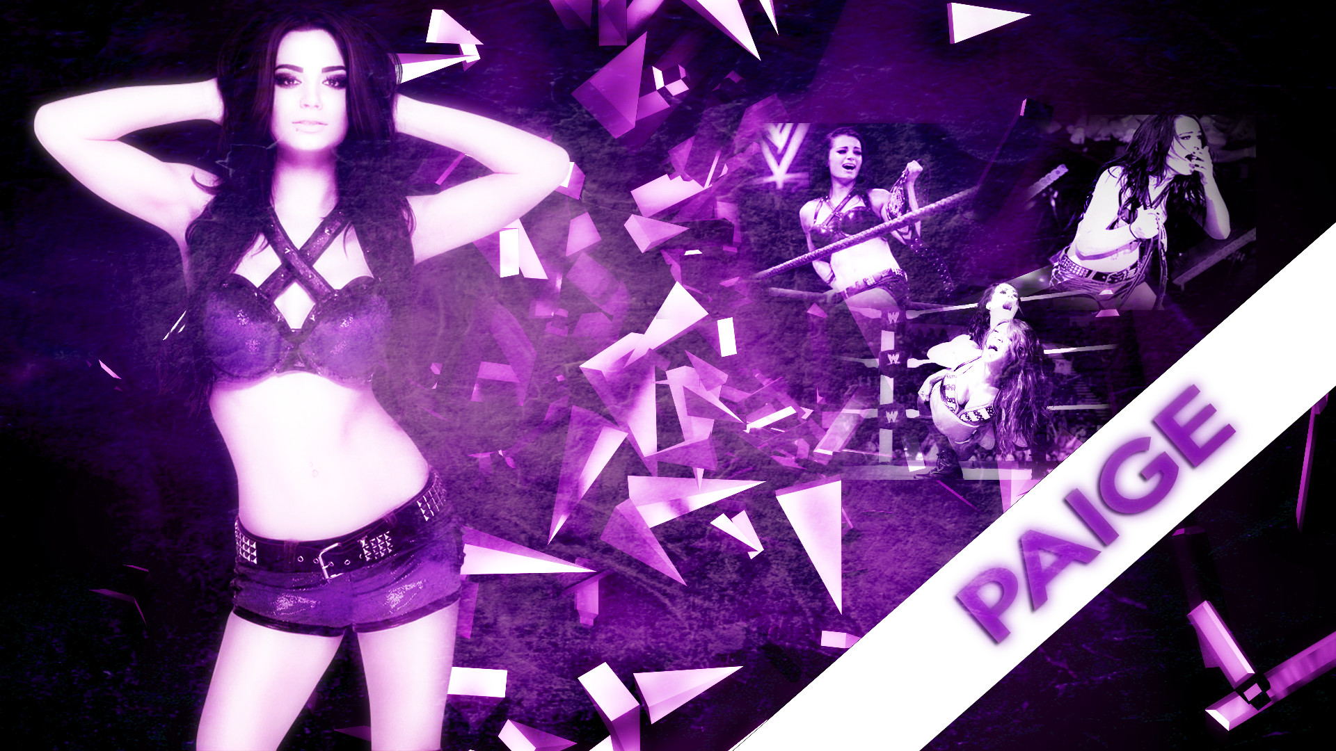 WWE – Divas Champion Paige – Custom Wallpaper by xpoisoneddivax
