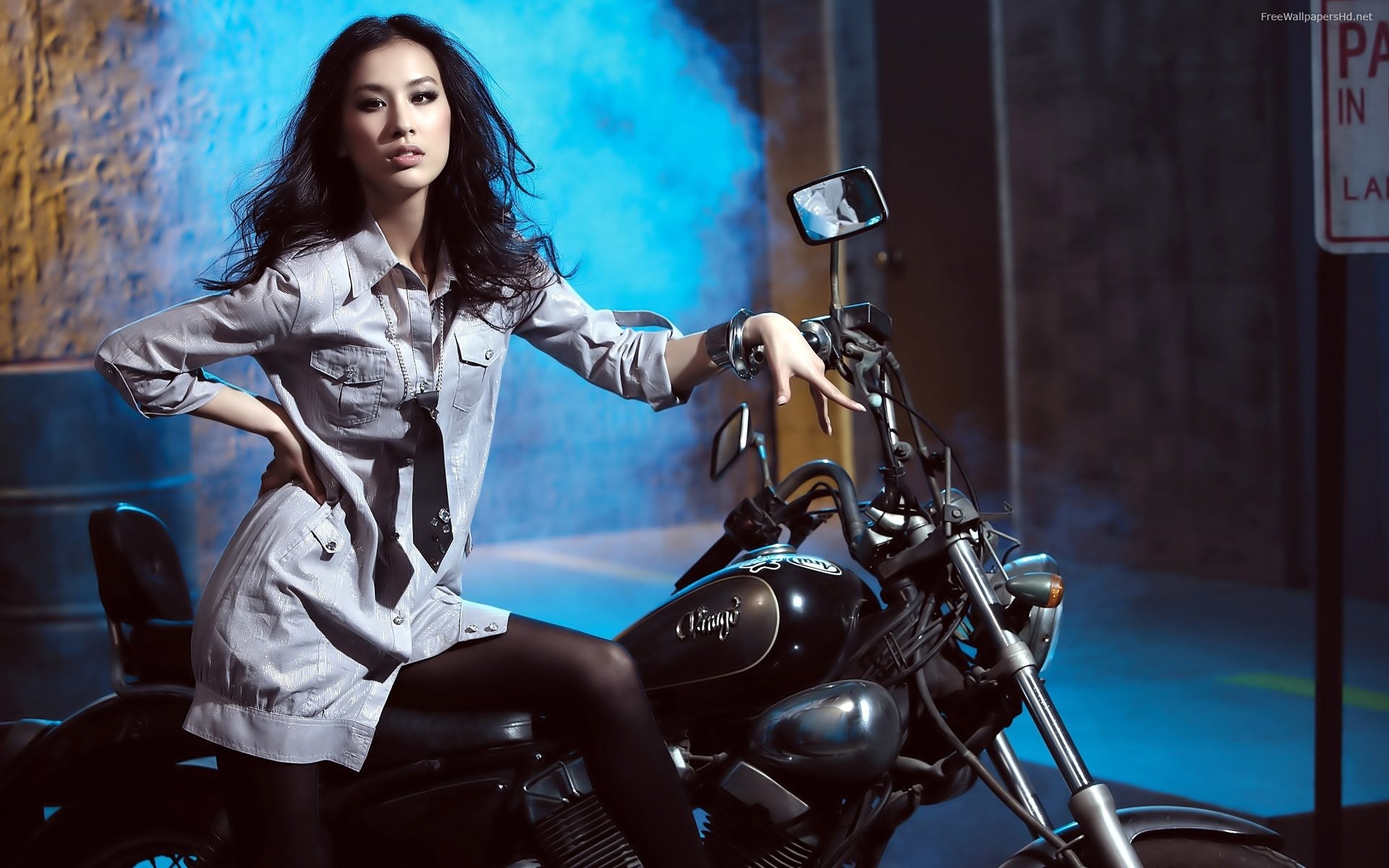 Motorcycle Girl 458682