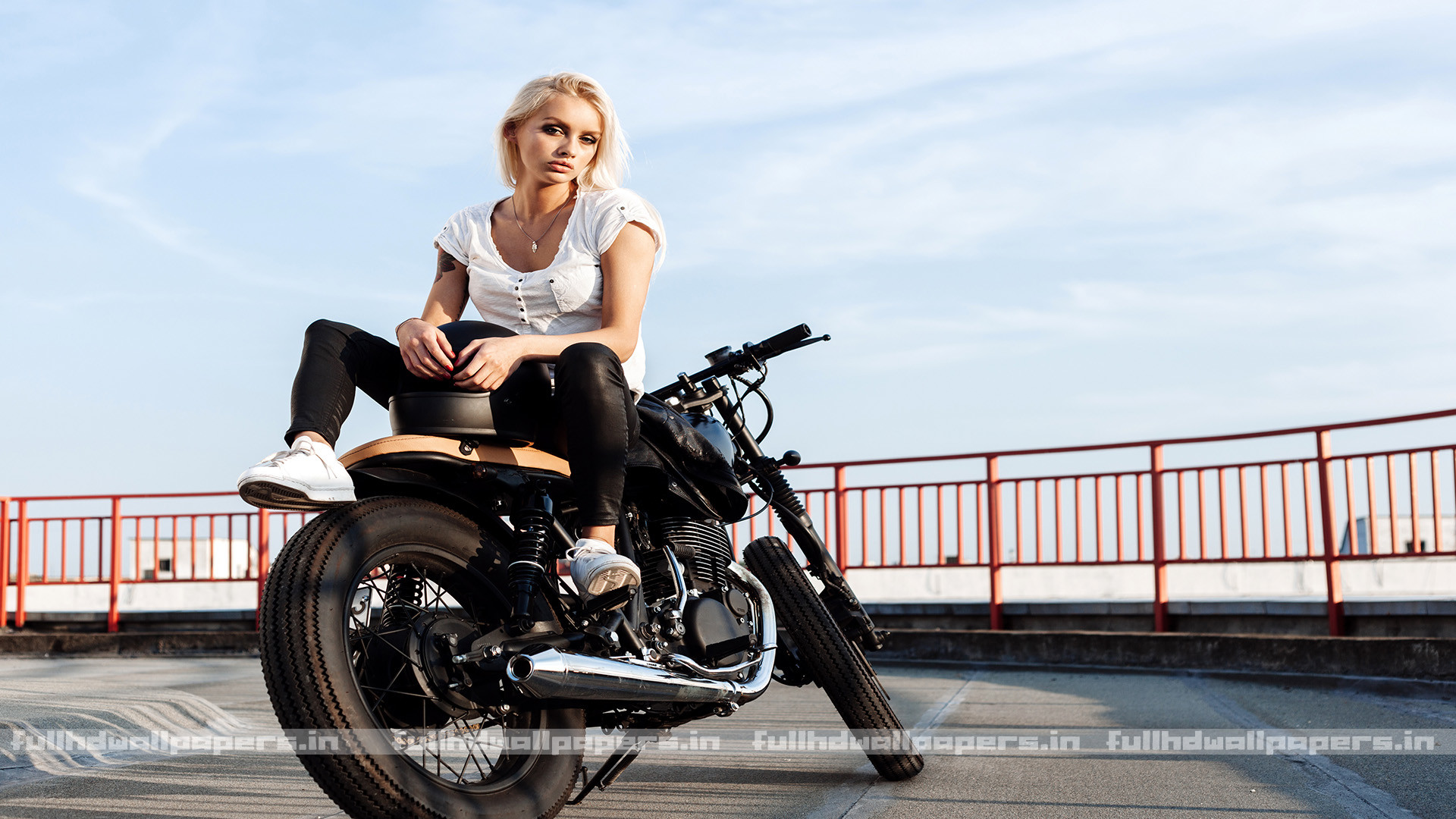 Girl with Motorcycle