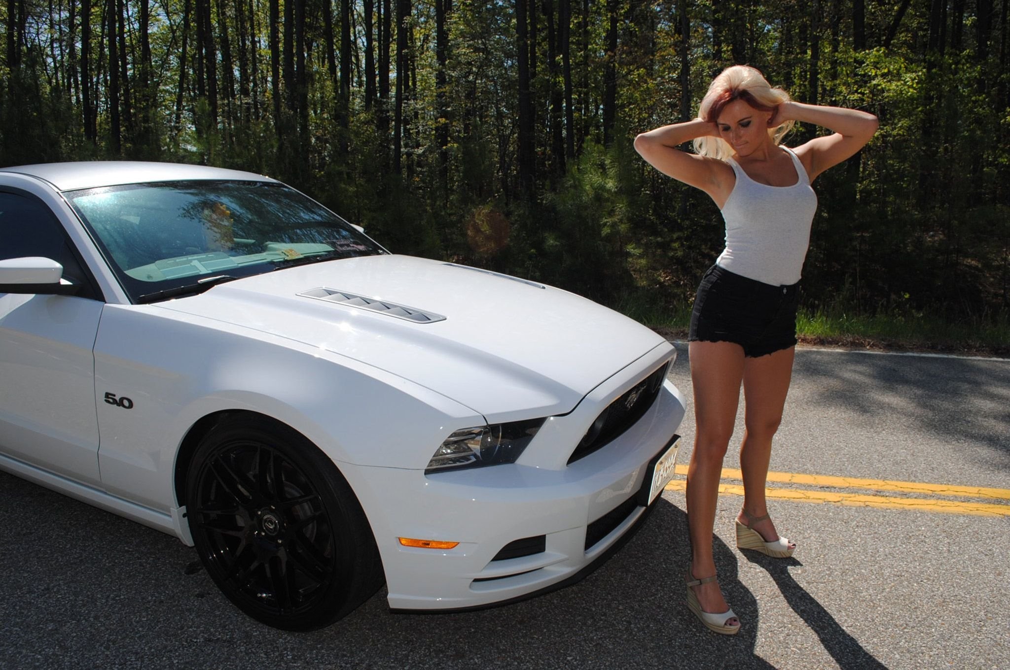 2015 Ford Mustang Supercar Superstreet Ashley Arrington Babe Girl Blondie USA 04 wallpaper 795711 WallpaperUP
