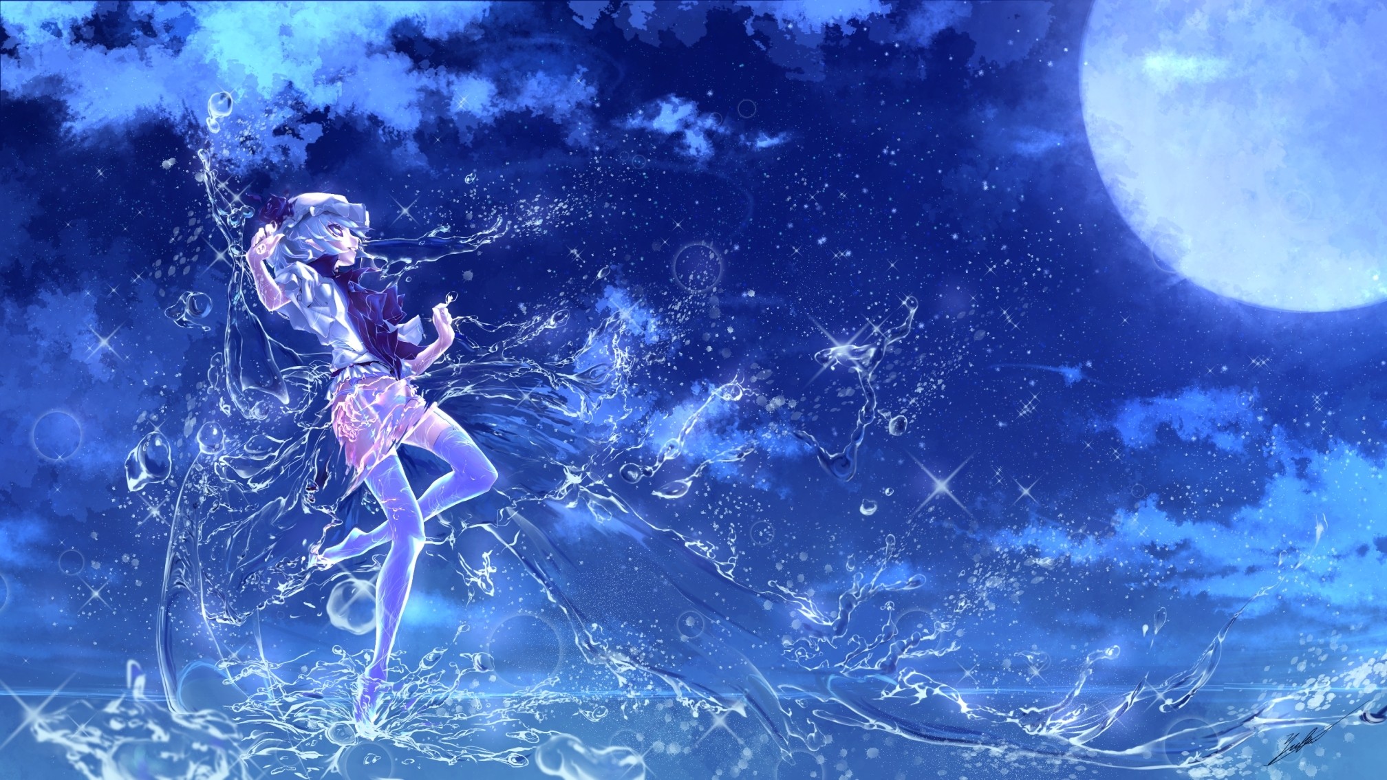 Anime Water Reflection Scenery 4K Wallpaper 6985