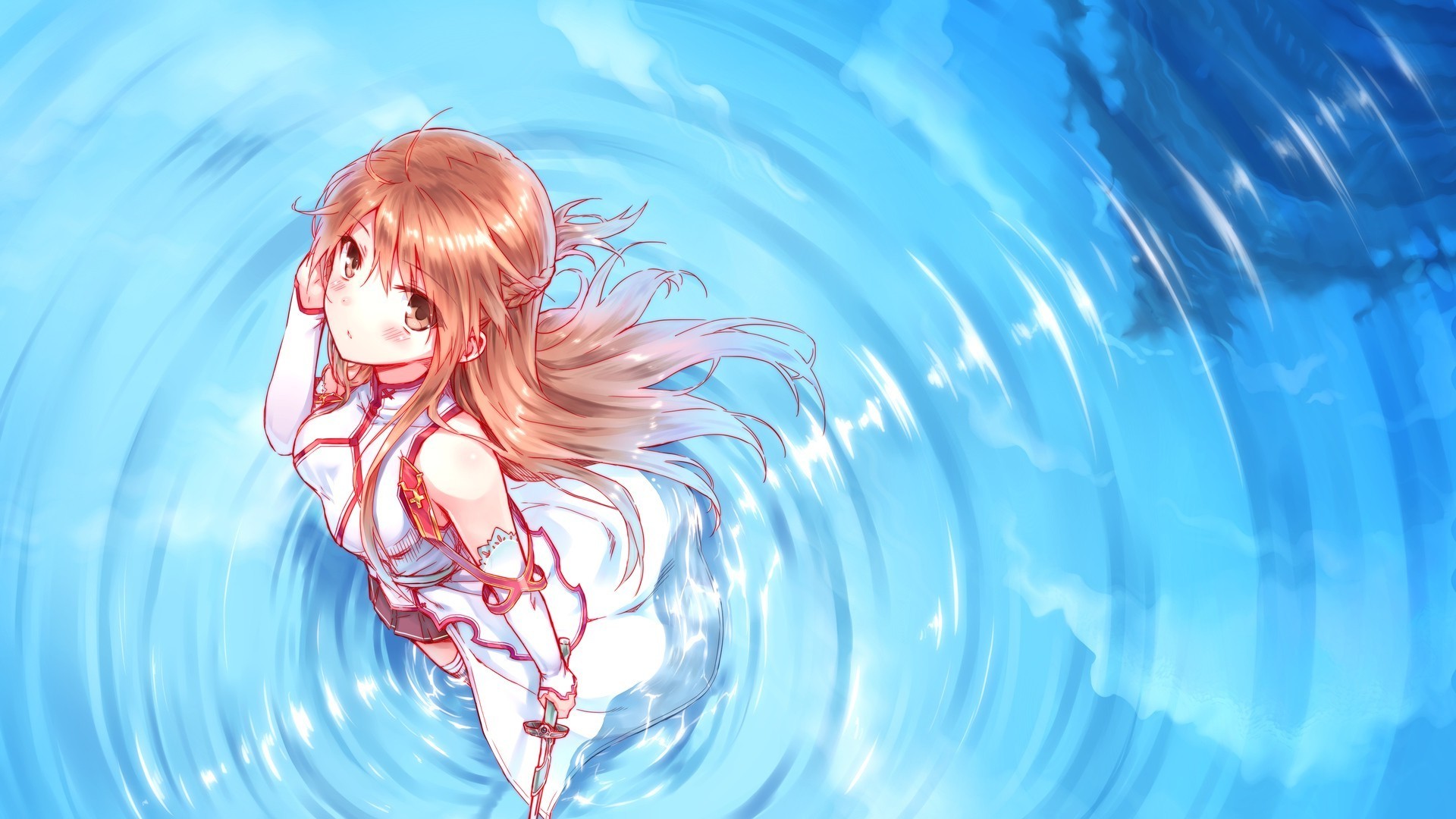 anime, Sword Art Online, Anime Girls, Yuuki Asuna, Water Wallpapers HD /  Desktop and Mobile Backgrounds