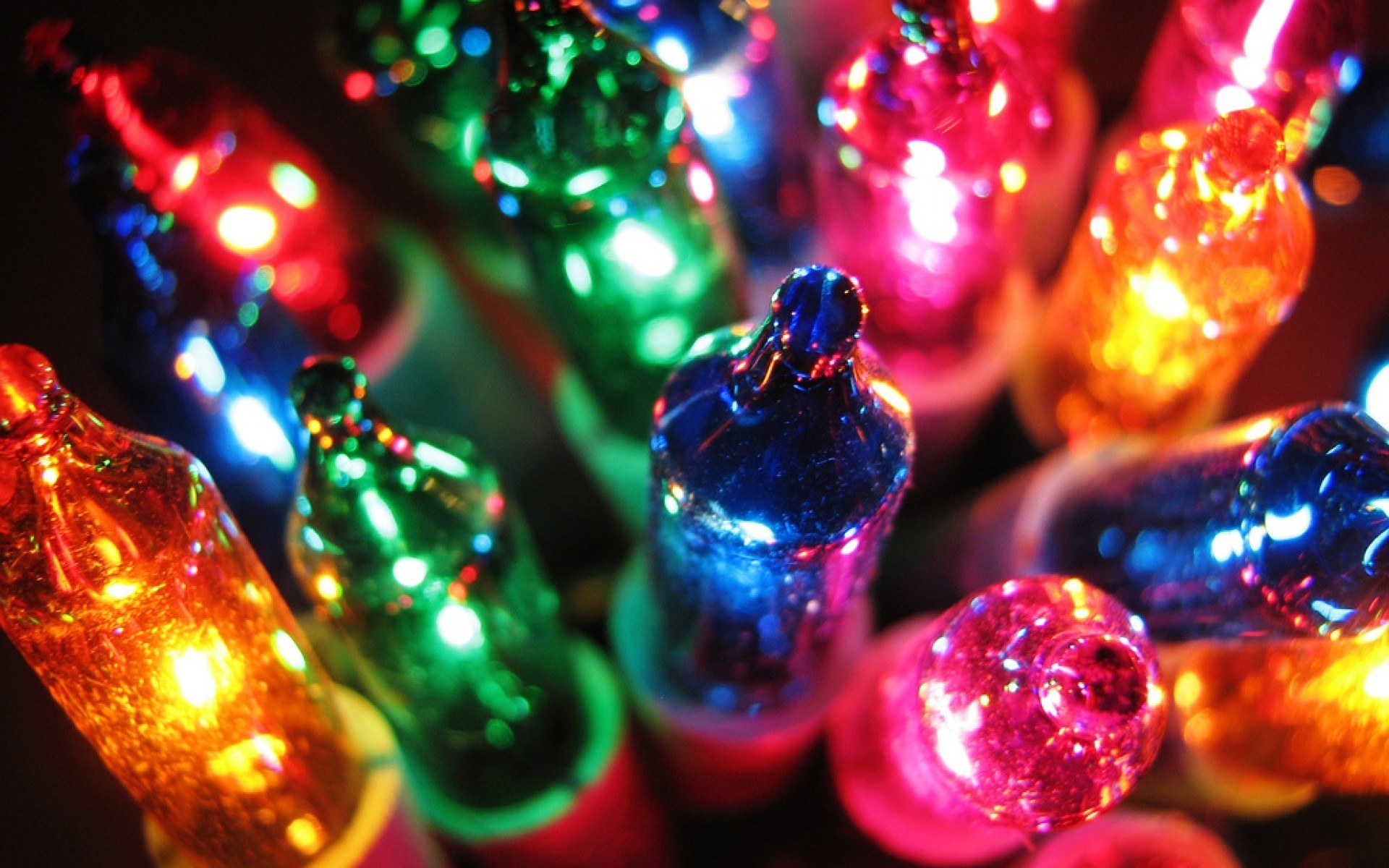 Colorful Christmas Lights Wallpaper