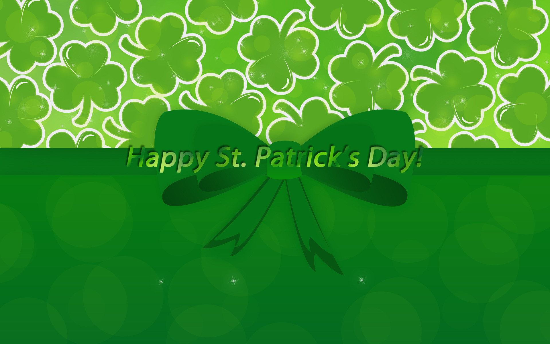 Holiday – St. Patrick's Day Clover Green Wallpaper