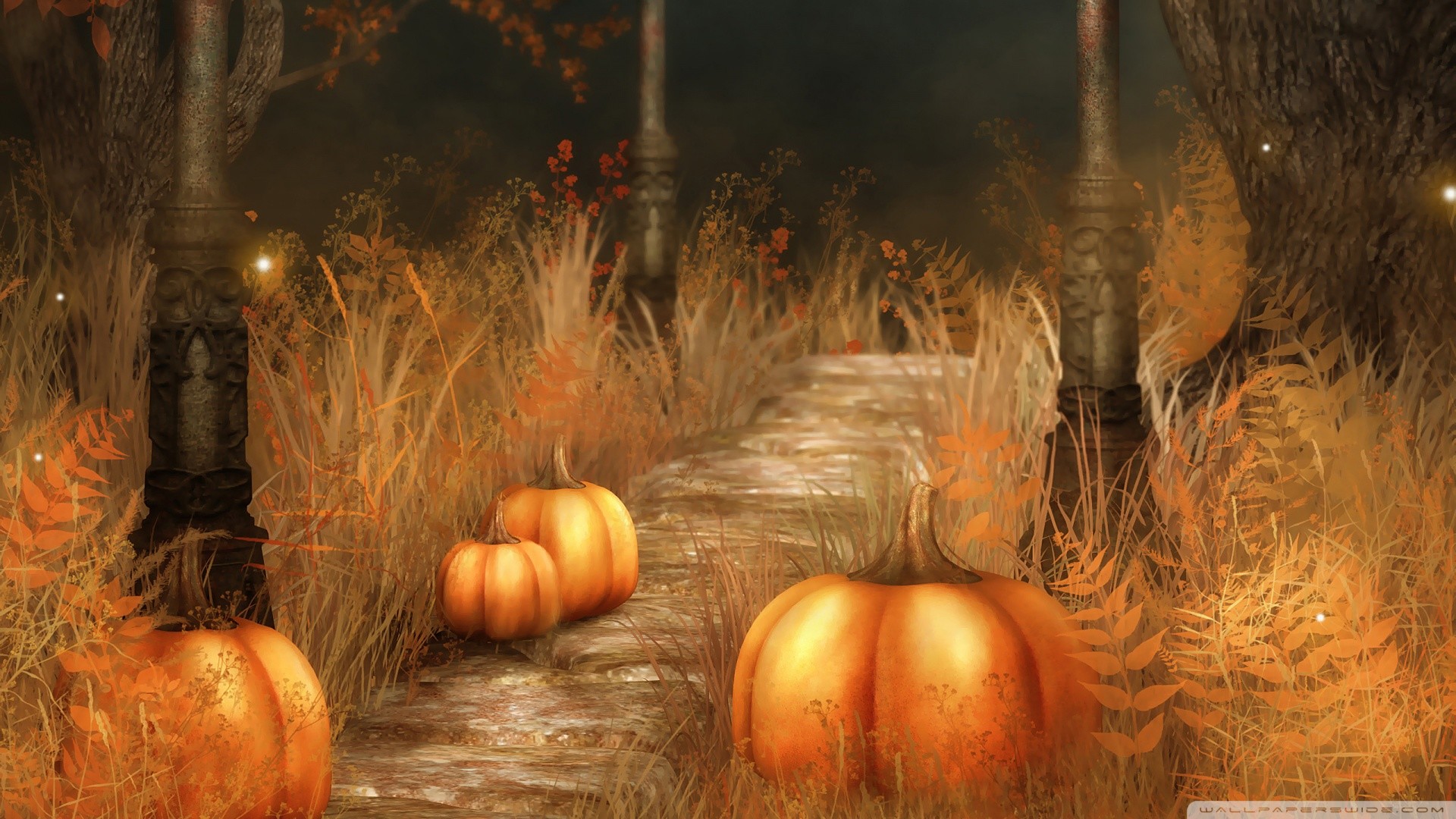 Cute Fall Pumpkins Wallpaper | Pumpkins Halloween Wallpaper Free Download