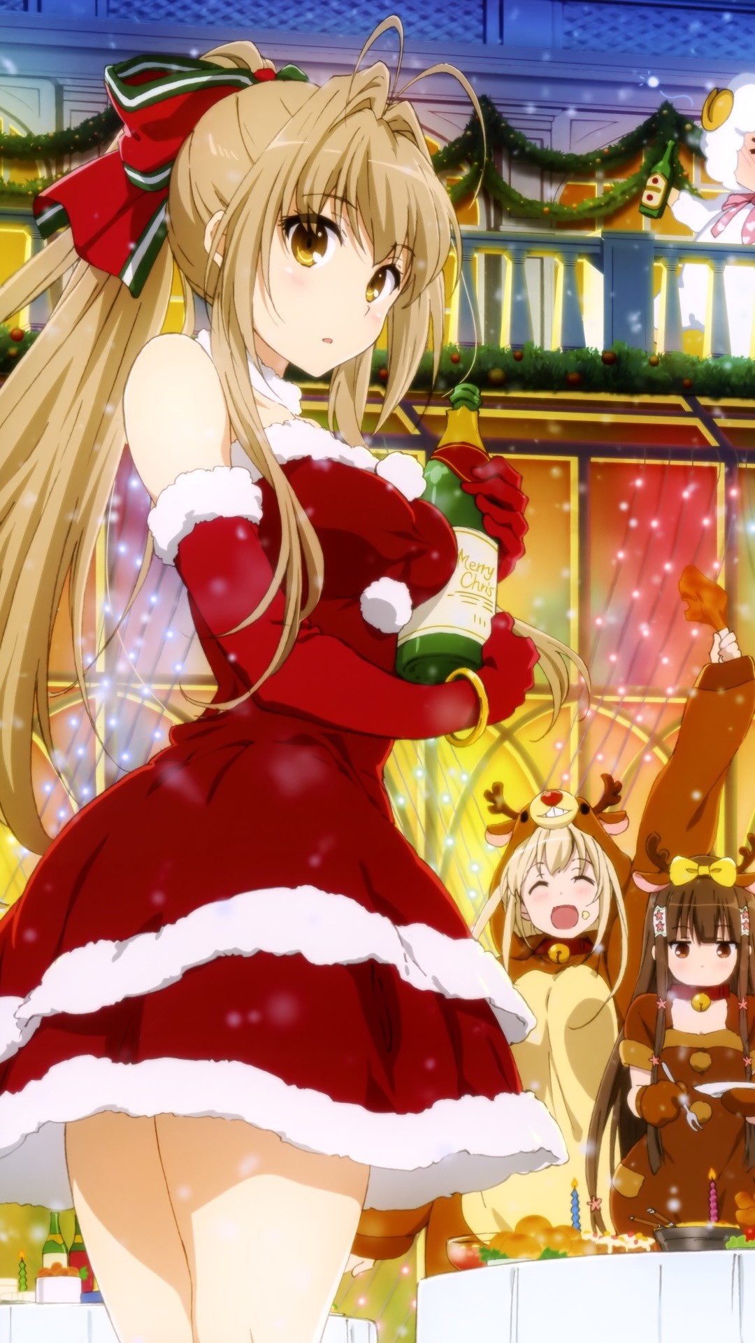 Christmas 2015 anime Amagi Brilliant Park.Samsung Galaxy S4 wallpaper 1080×1920