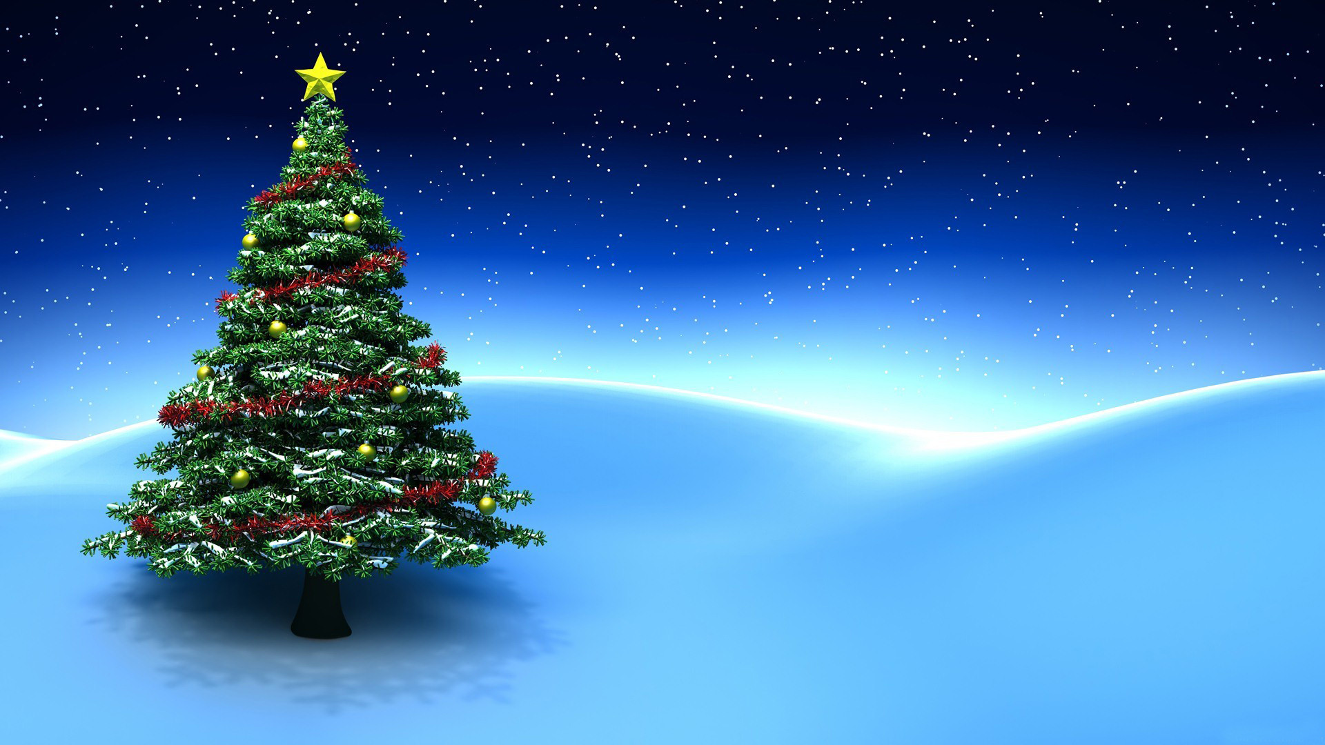 Blue Christmas Tree Background (13)