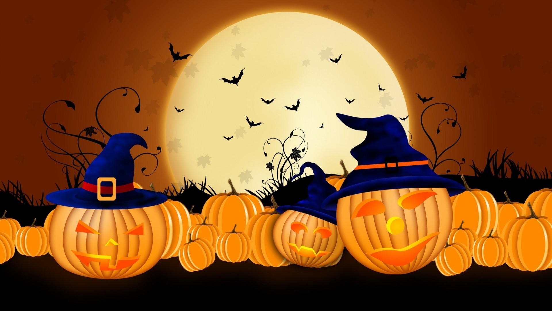 Preview wallpaper halloween, 2015, pumpkins, autumn 1920×1080