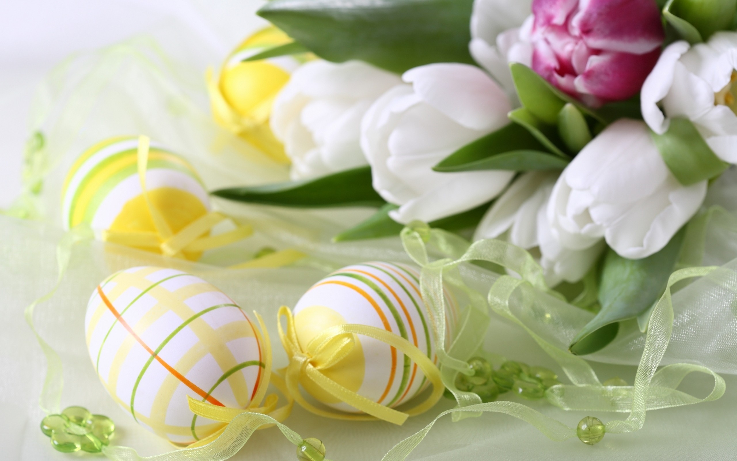Easter Tulips and Decorations wallpaper