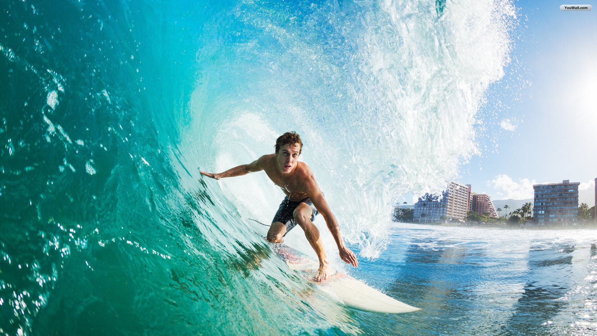 HD Surfing Surf Wave Wallpaper 1080p – HiReWallpapers 7595