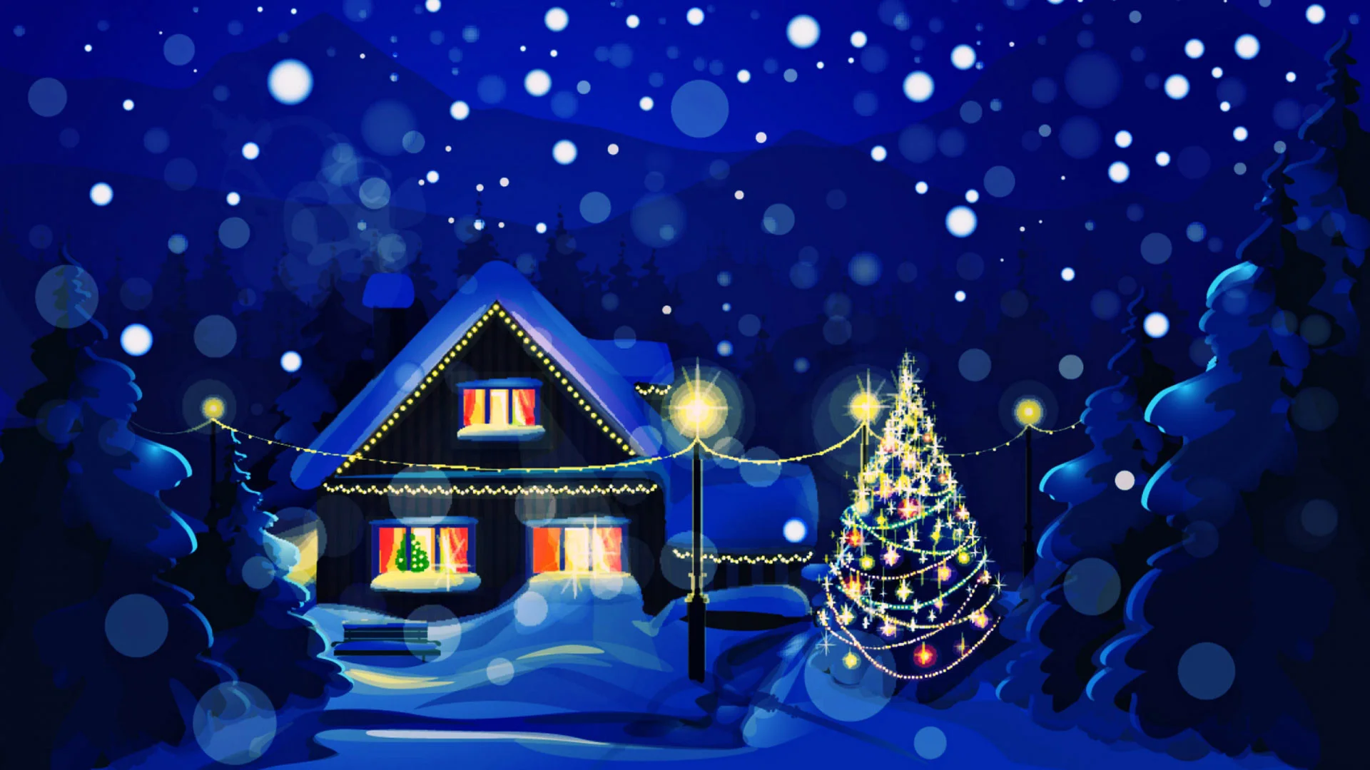 hd pics photos christmas christmas winter night blue desktop background  wallpaper