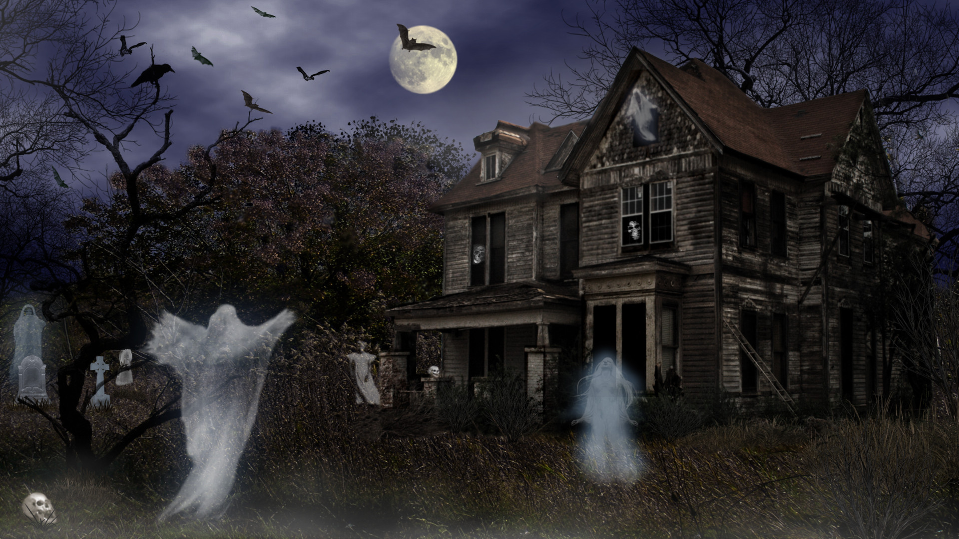 Explore Haunted Mortuary Halloween wallpapers HD free – 182269 .