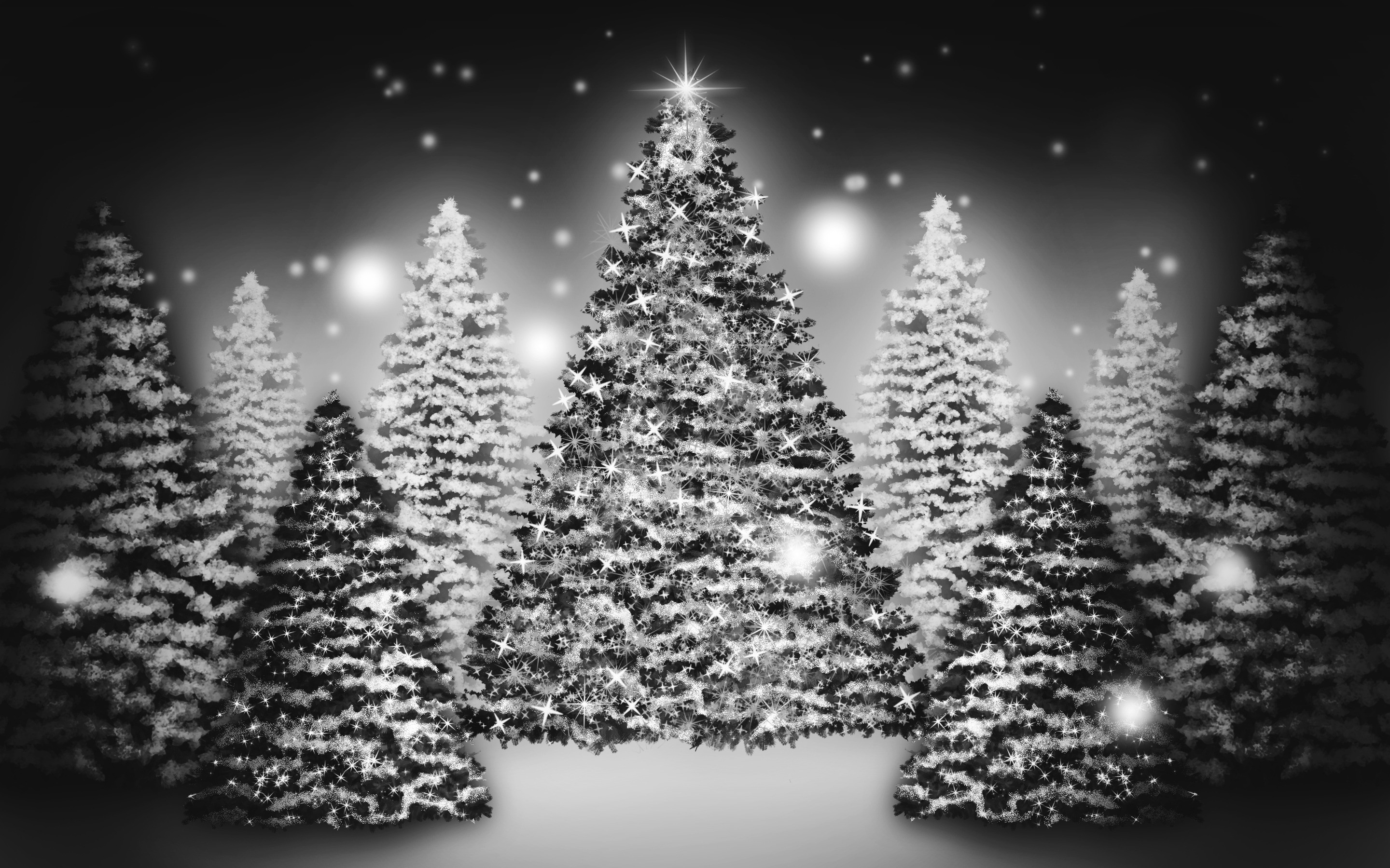 White Christmas Tree Wallpaper 18