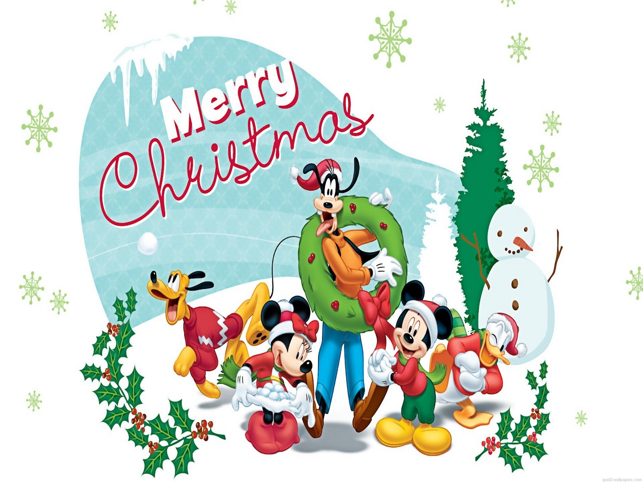 Mickey mouse disney christmas wallpaper iPad 3 Wallpaper, iPad 3