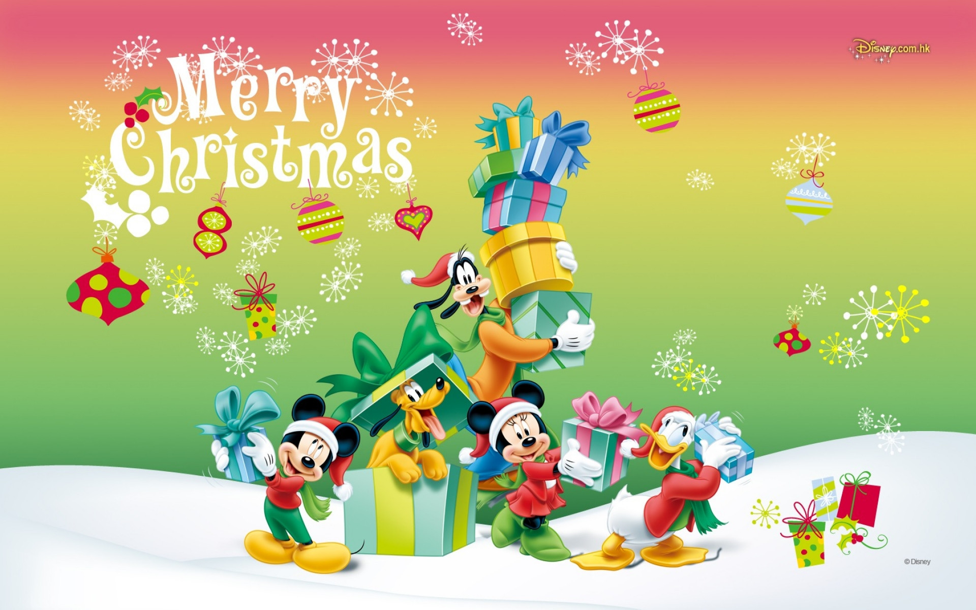 Mickey Mouse Christmas Wallpaper HD