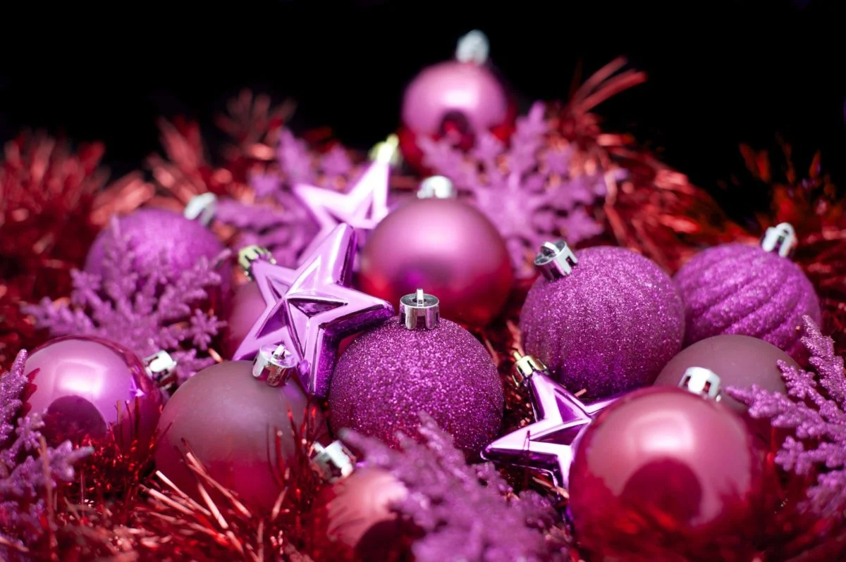 Pink and green christmas wallpaper photo
