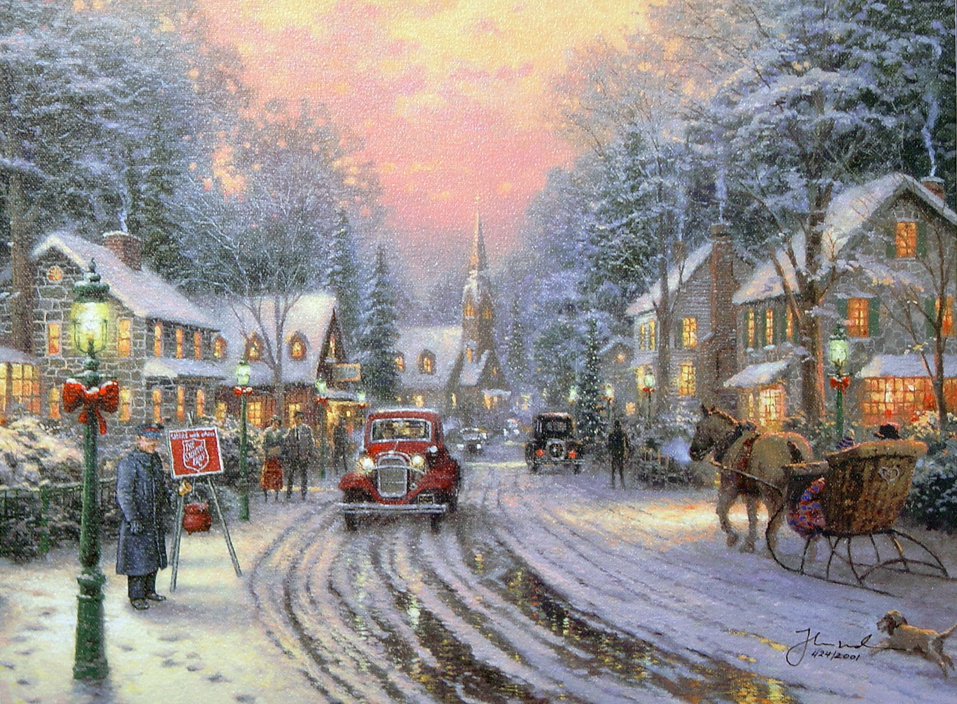 Thomas Kinkade Christmas Wallpaper (18). 