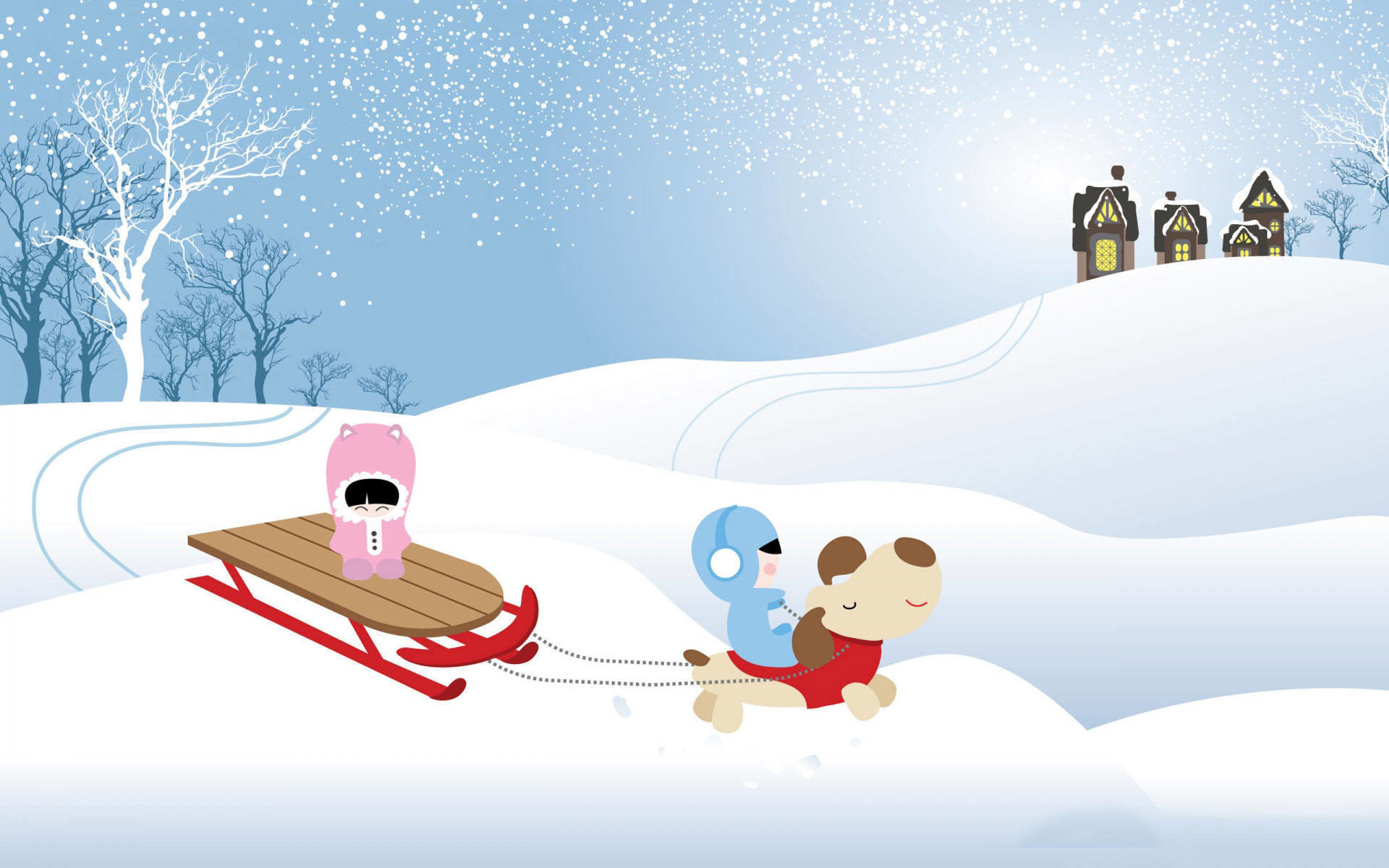 Christmas cartoon snowfall wallpaper. Christmas images Christmas cartoon snowfall 728×409 Resolution